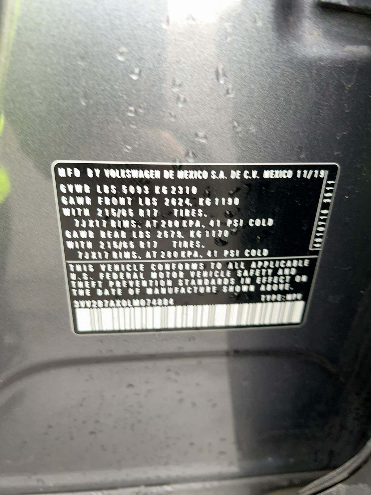 2020 Volkswagen Tiguan SE AWD