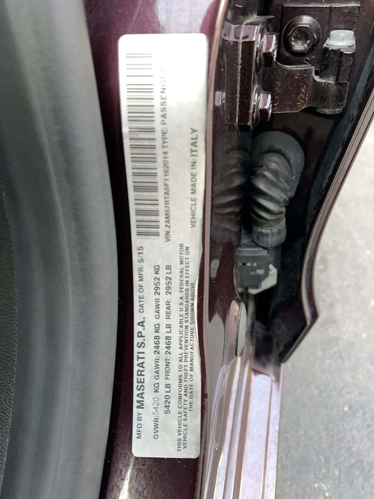 2015 Maserati Ghibli S Q4 AWD