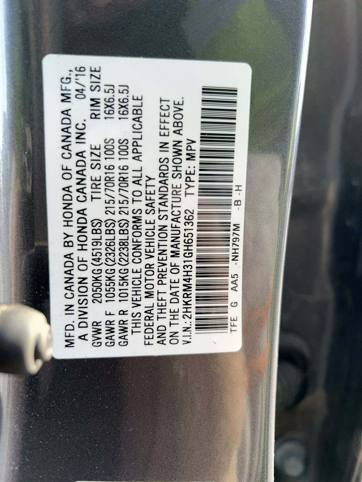 2016 Honda CR-V LX AWD