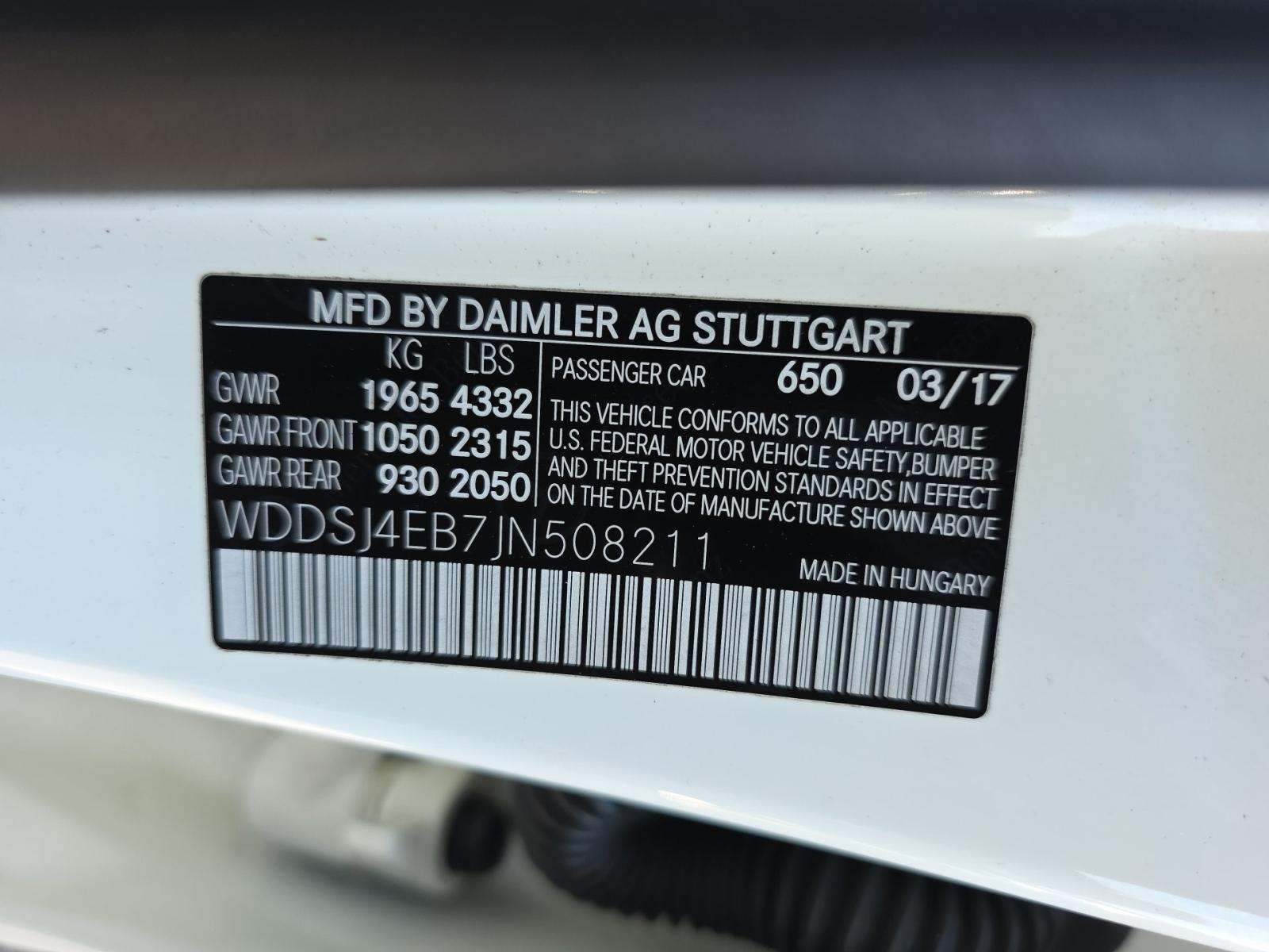 2018 Mercedes-Benz CLA CLA 250 FWD