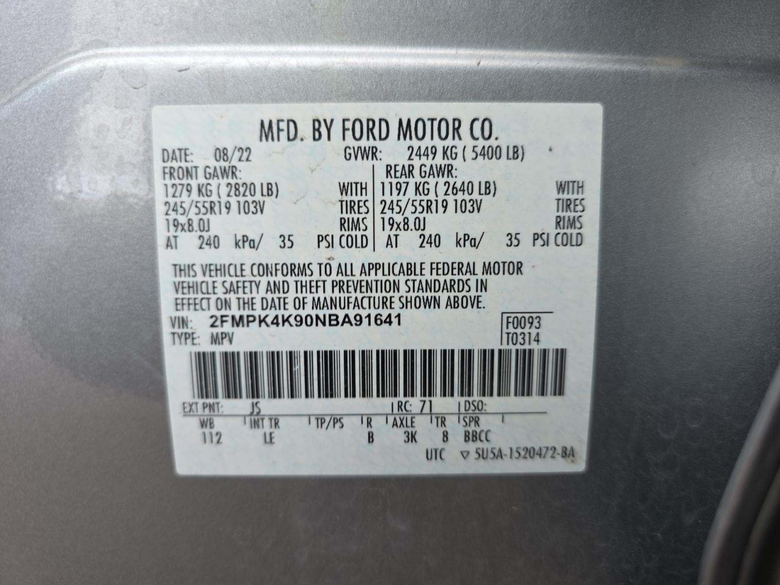 2022 Ford Edge Titanium AWD