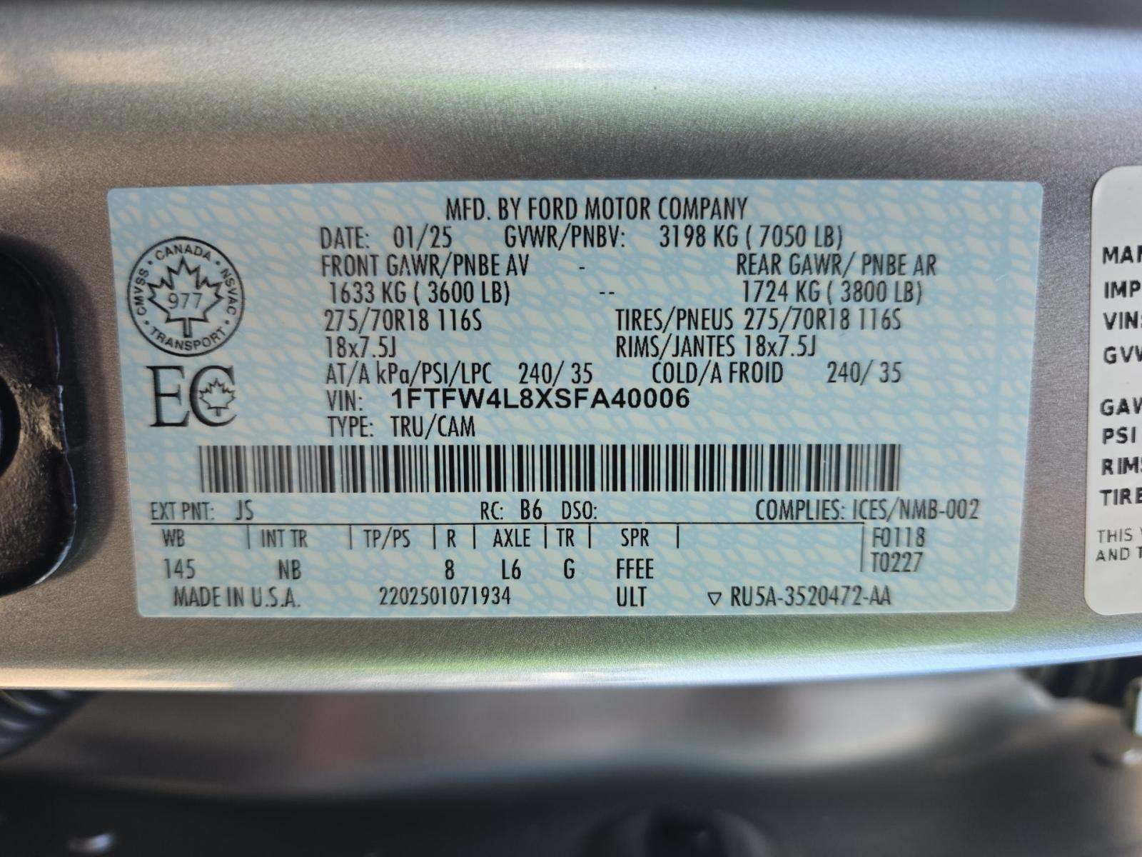 2025 Ford F-150 Tremor AWD