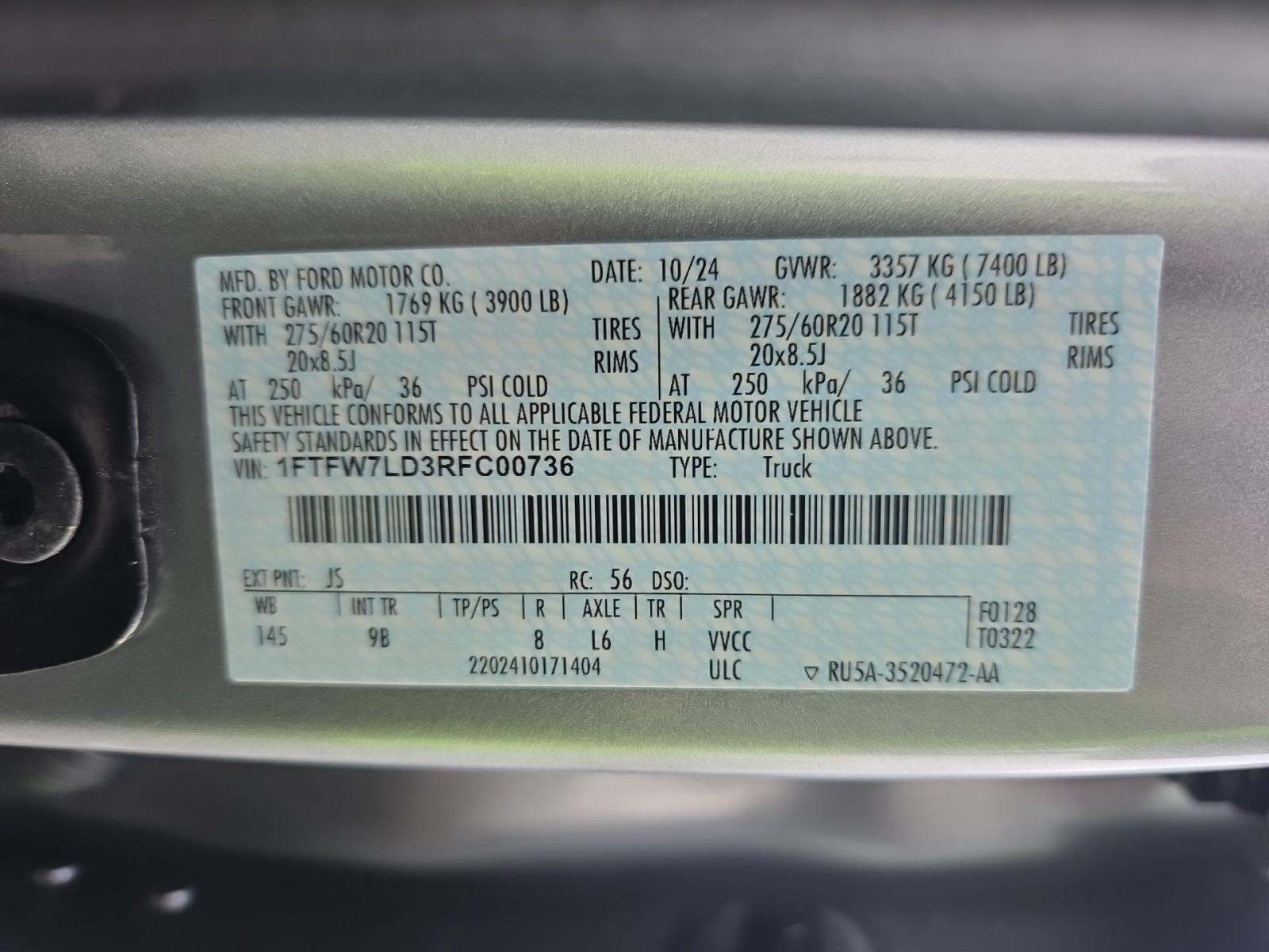 2024 Ford F-150 Hybrid Platinum AWD