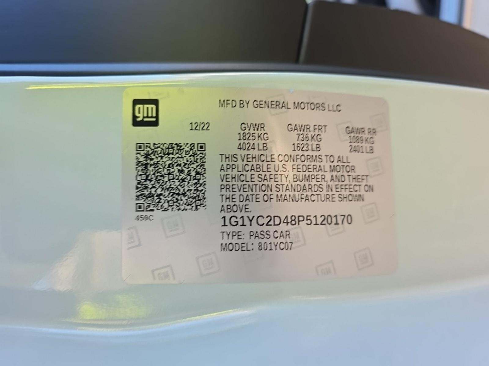 2023 Chevrolet Corvette Stingray RWD