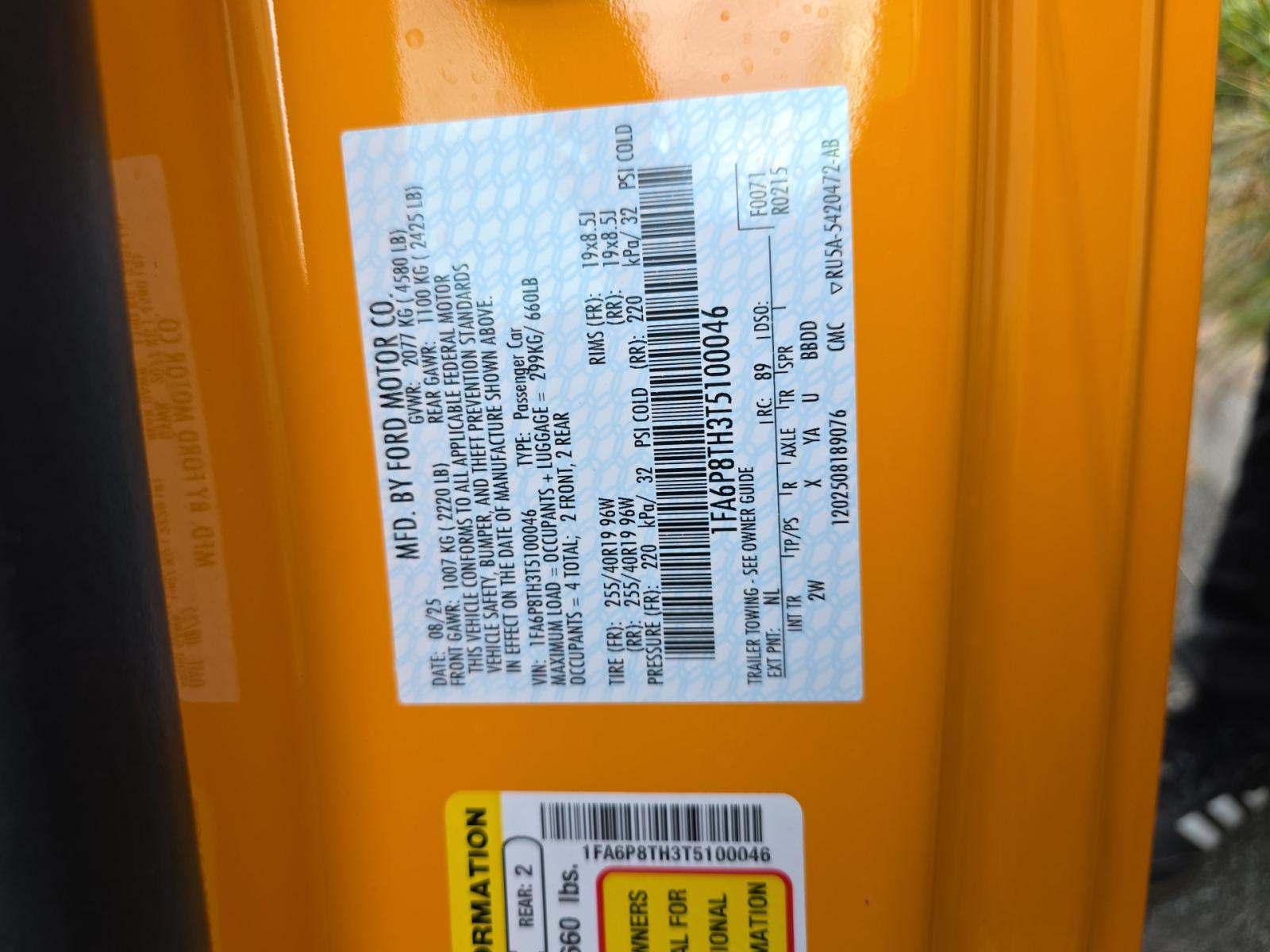 2026 Ford Mustang EcoBoost RWD