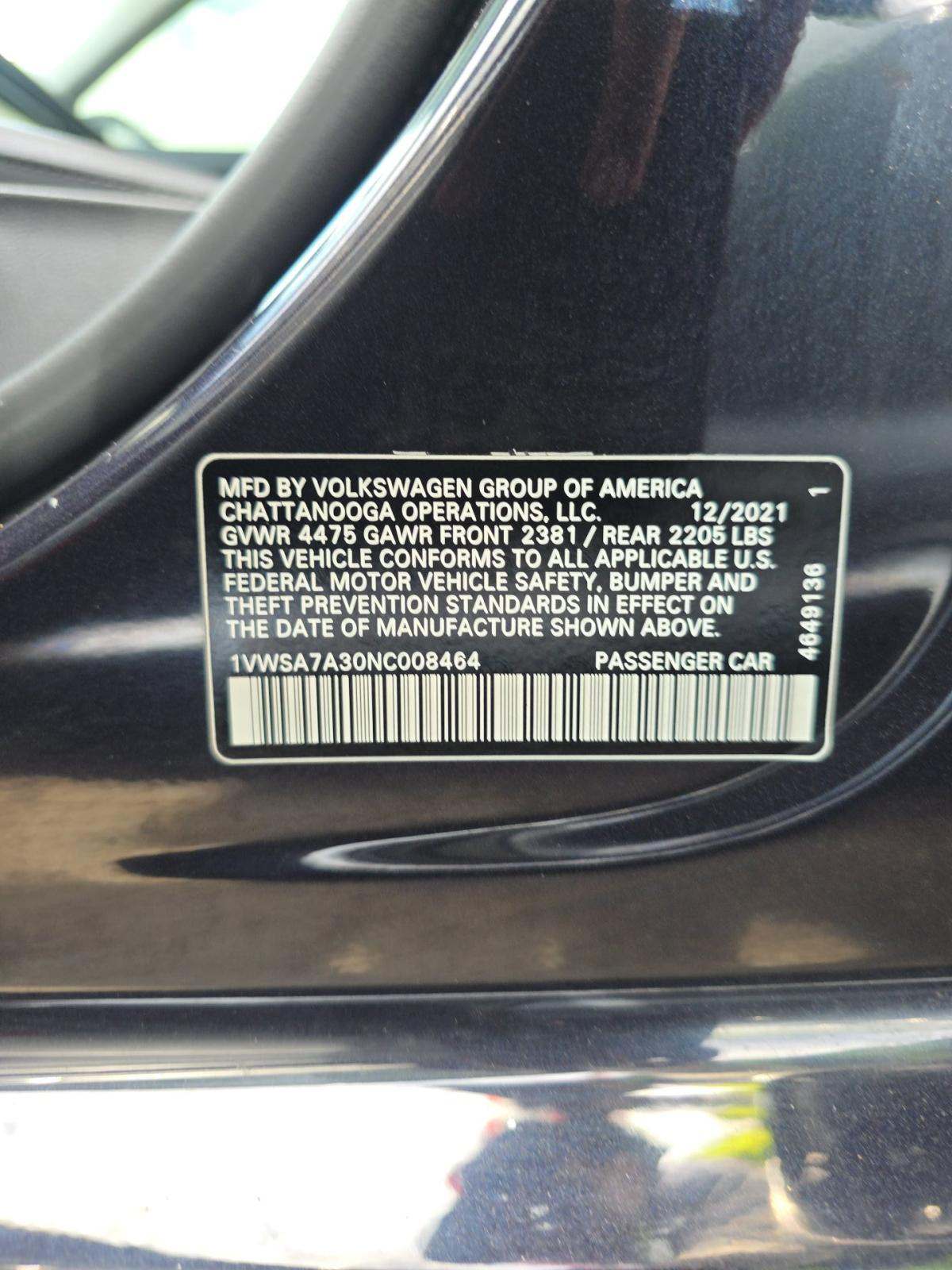 2022 Volkswagen Passat 2.0T SE FWD