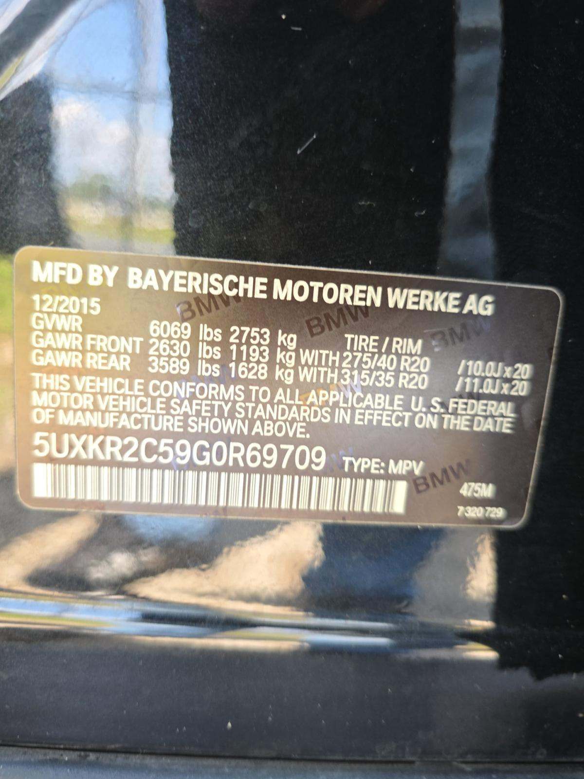 2016 BMW X5 sDrive35i RWD