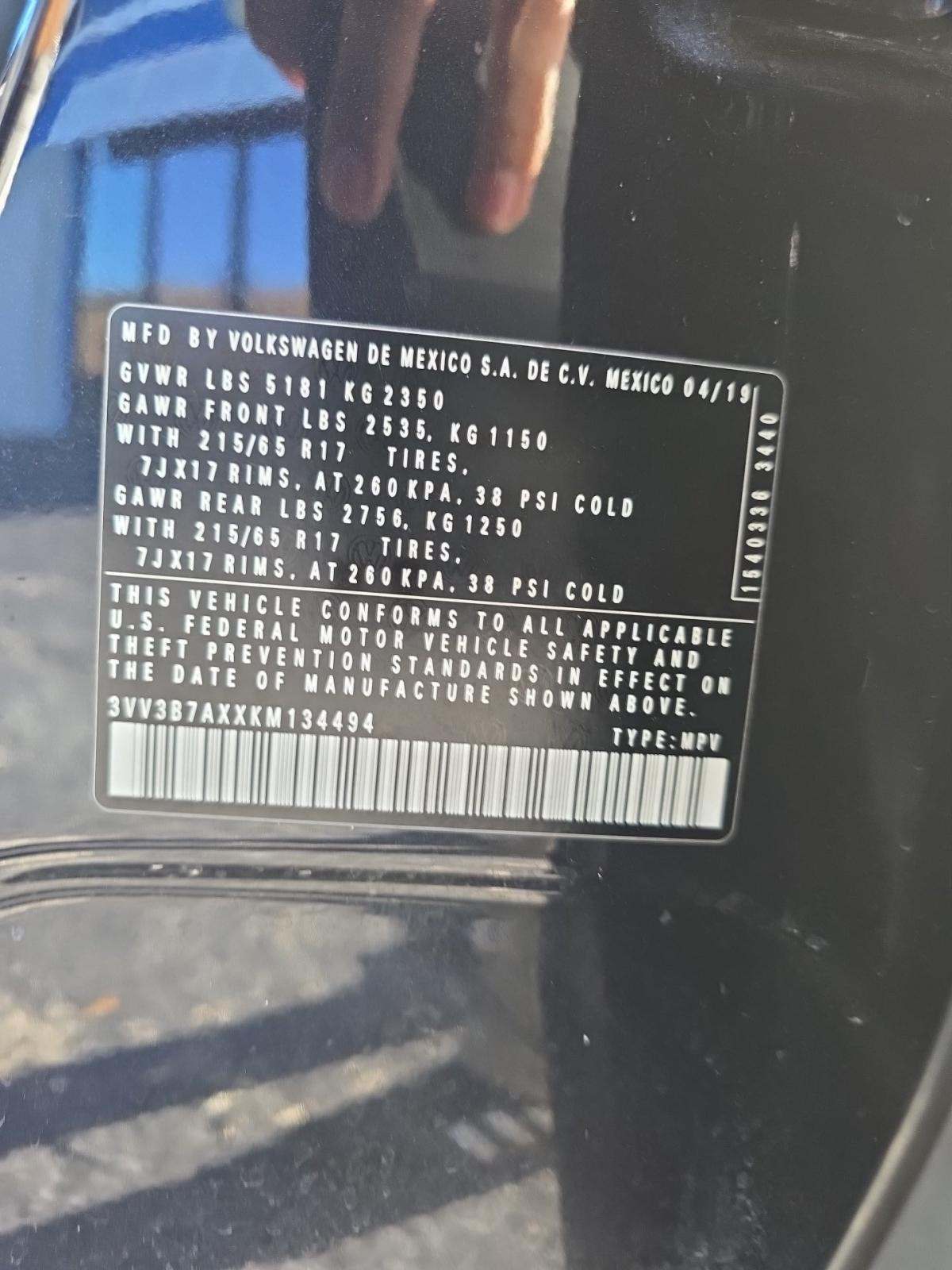 2019 Volkswagen Tiguan 2.0T SE FWD
