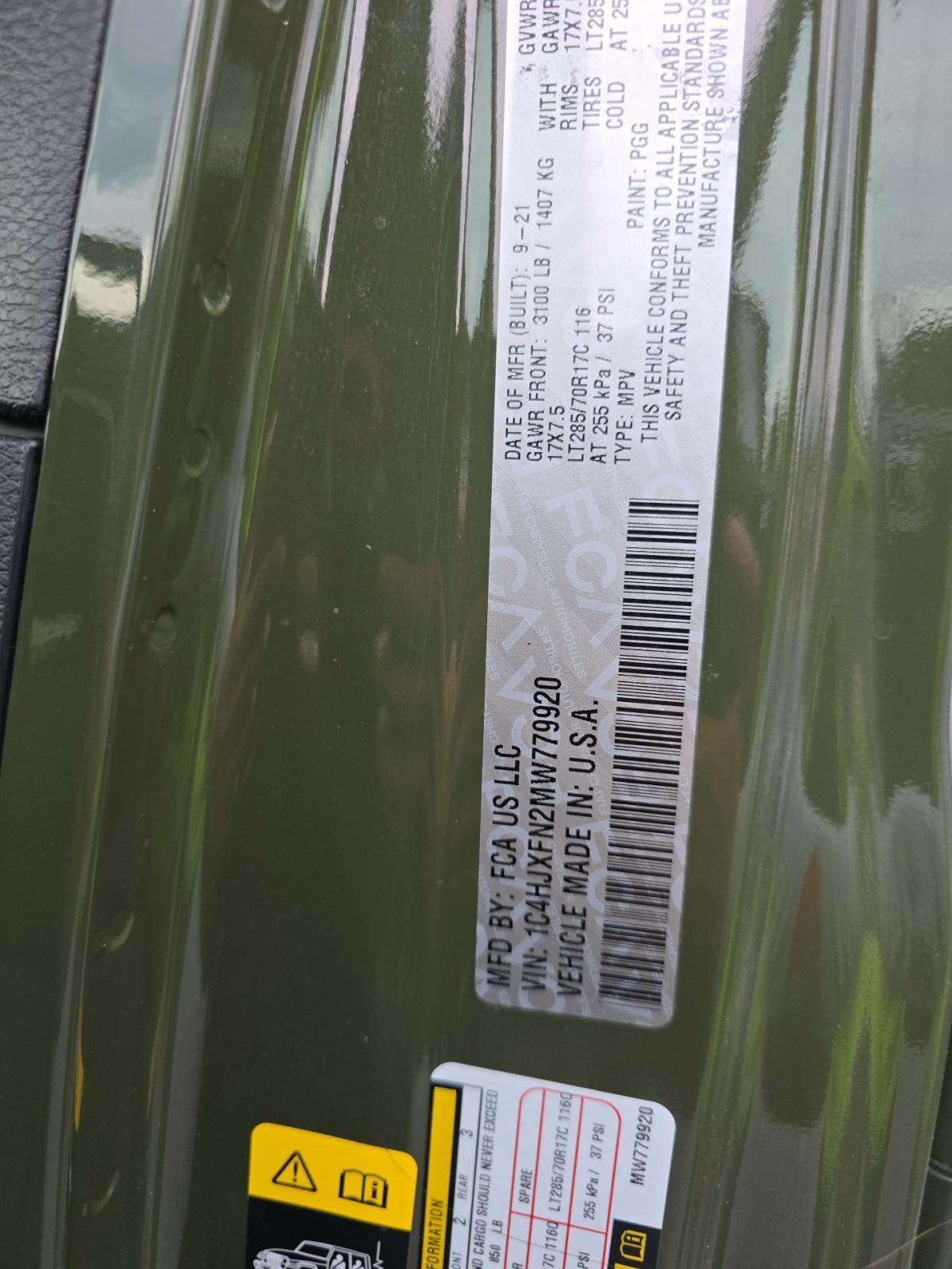 2021 Jeep Wrangler Unlimited Rubicon AWD