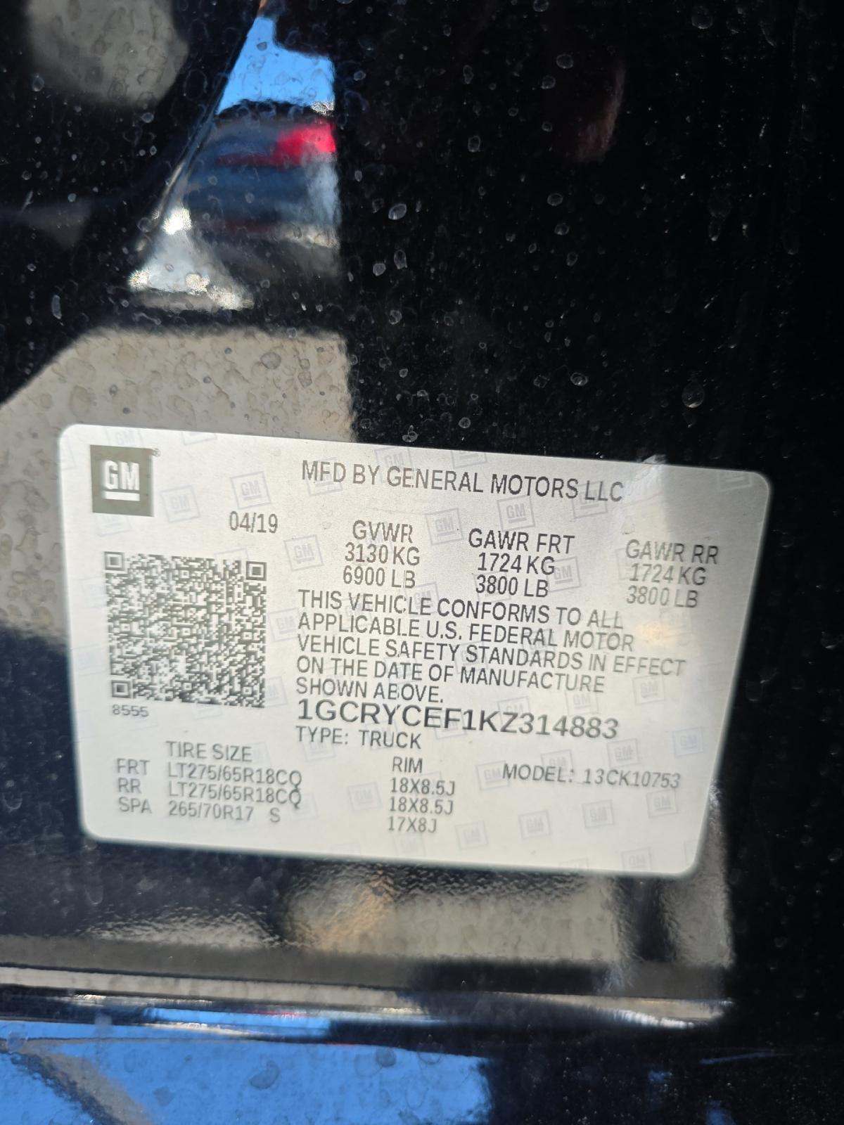 2019 Chevrolet Silverado 1500 Custom Trail Boss AWD