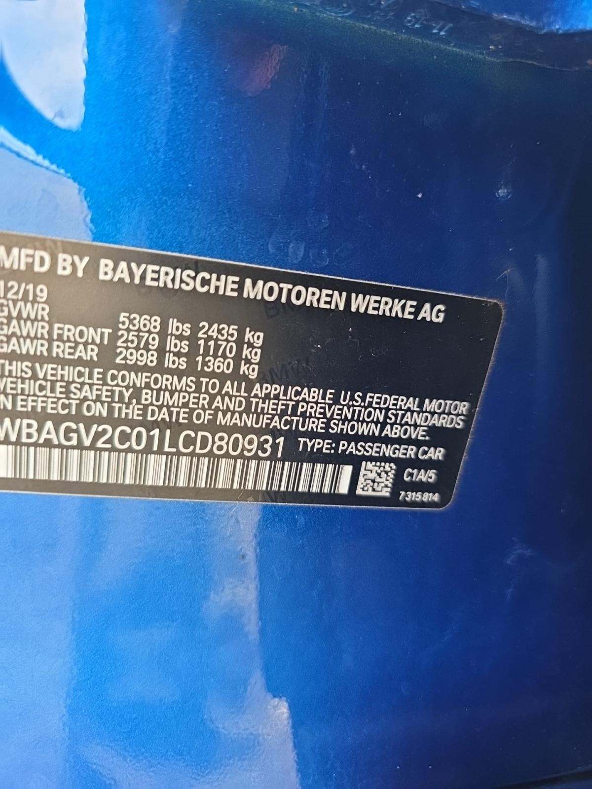 2020 BMW 8 Series 840i RWD