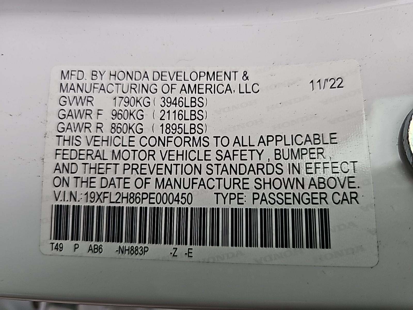 2023 Honda Civic Sport FWD