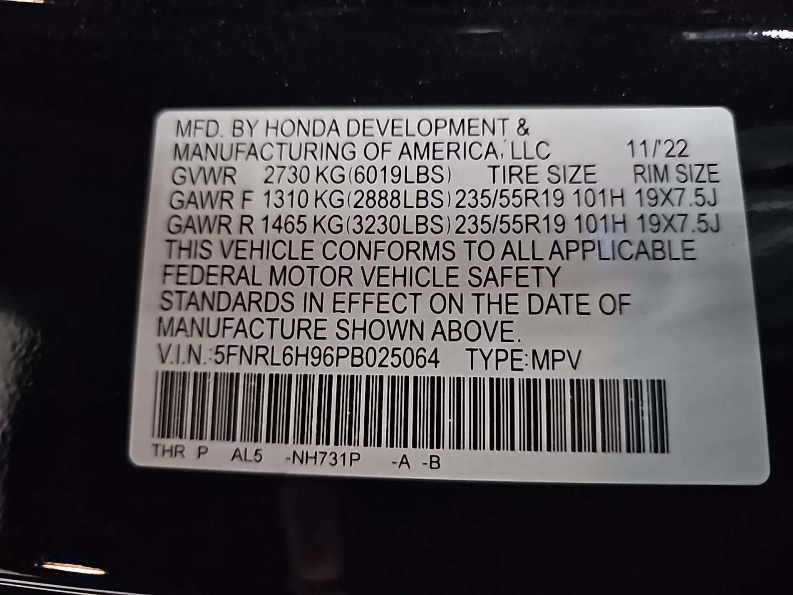 2023 Honda Odyssey Elite FWD