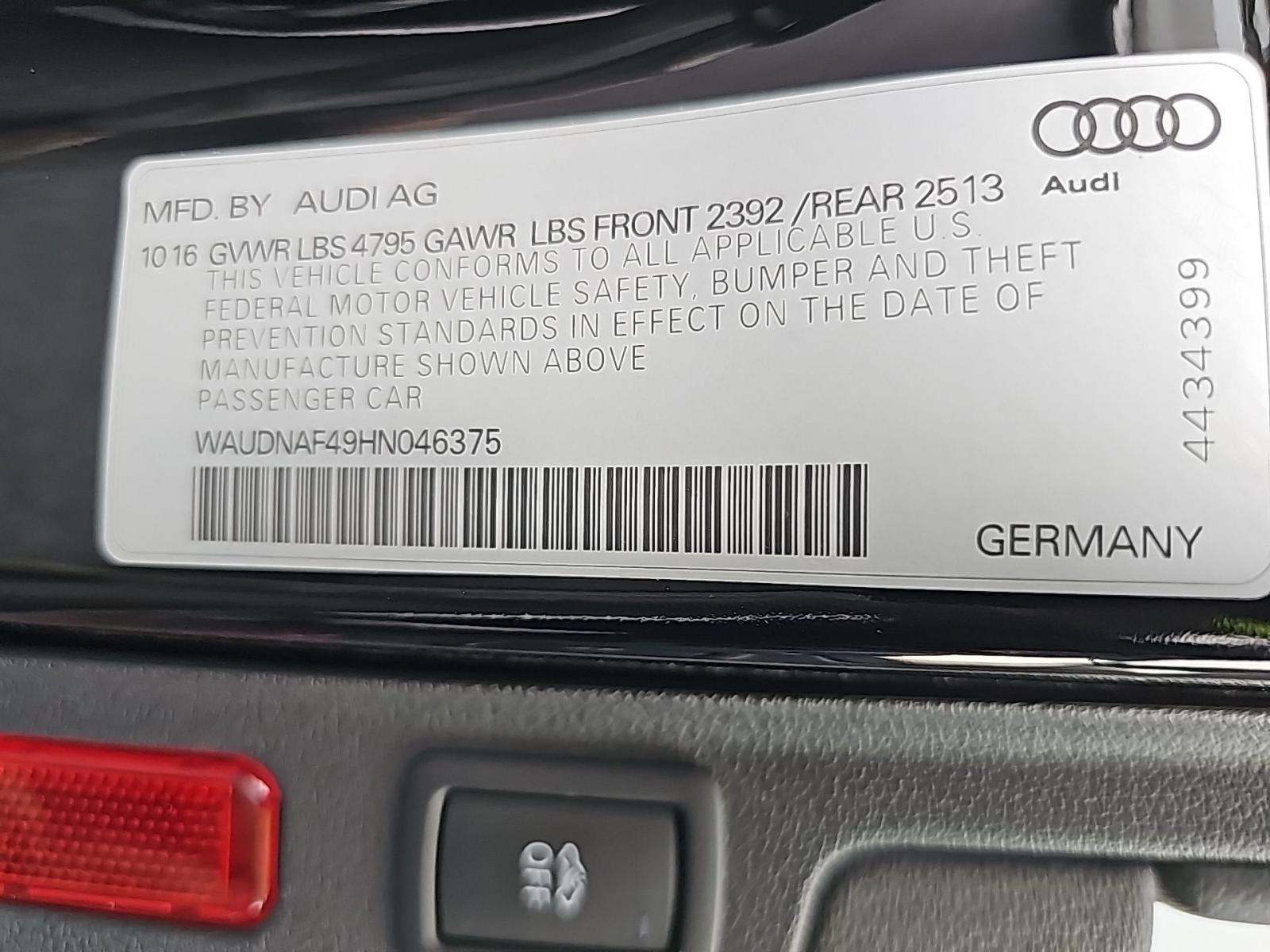 2017 Audi A4 Premium AWD