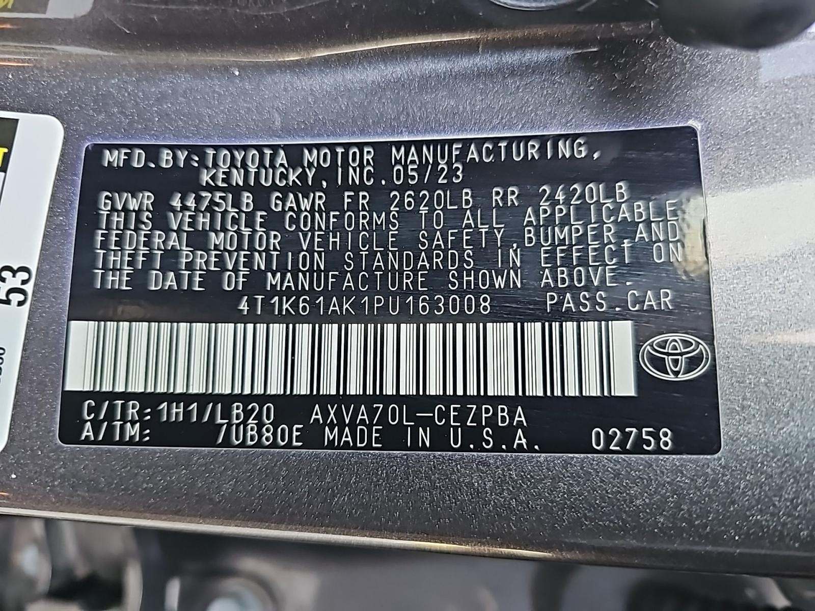 2023 Toyota Camry XSE FWD