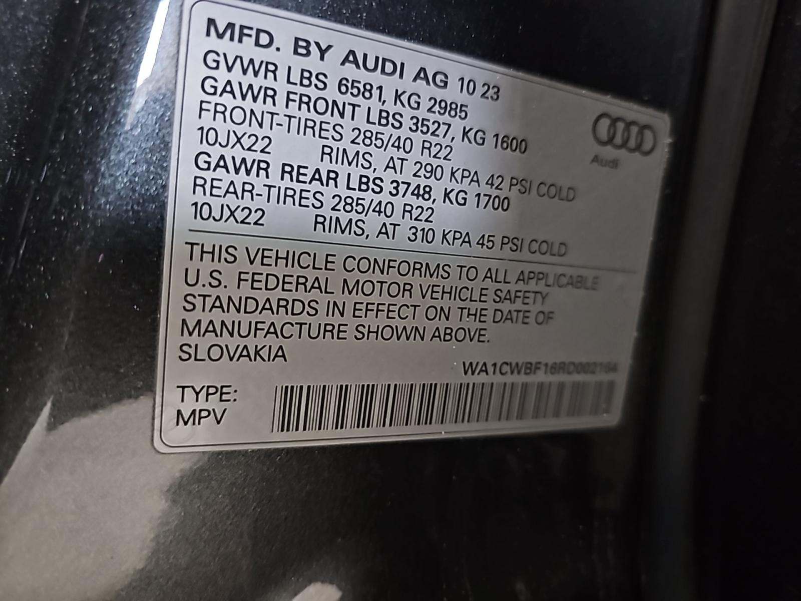 2024 Audi SQ8 Prestige AWD