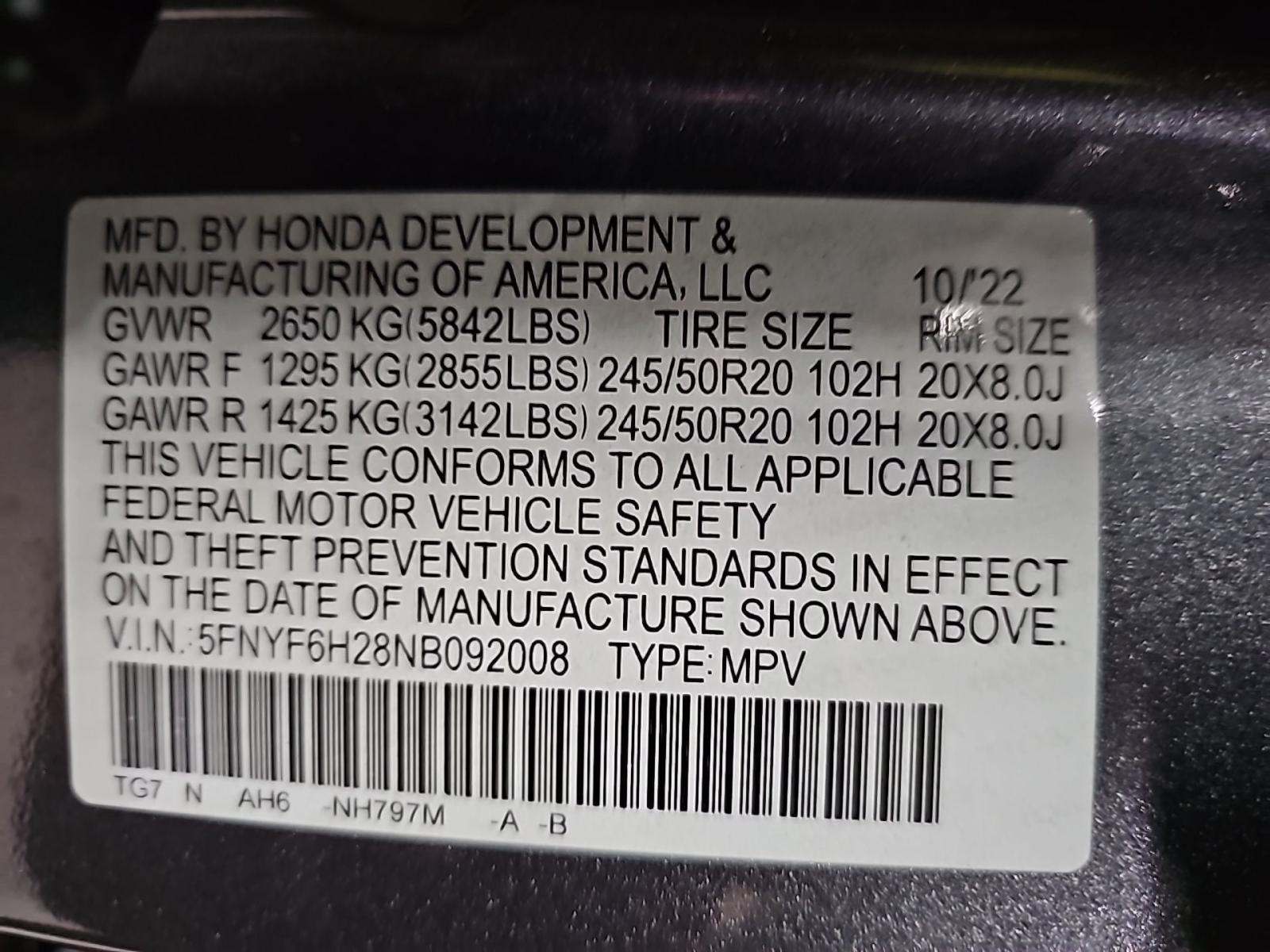 2022 Honda Pilot Special Edition AWD