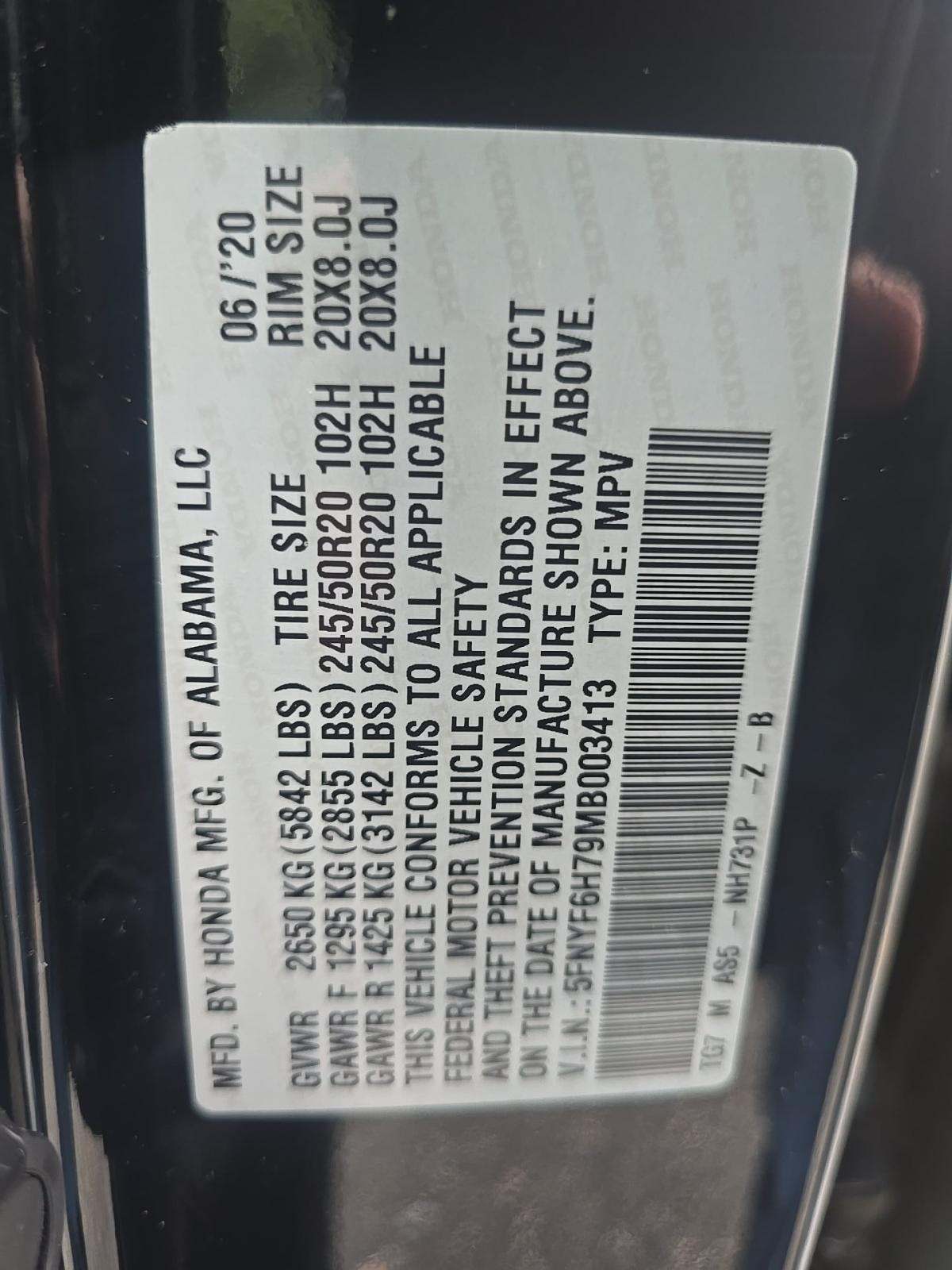 2021 Honda Pilot Black Edition AWD