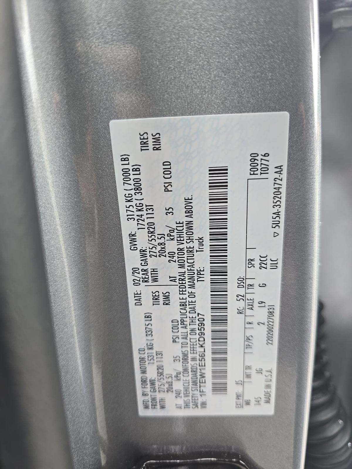 2020 Ford F-150 XL AWD