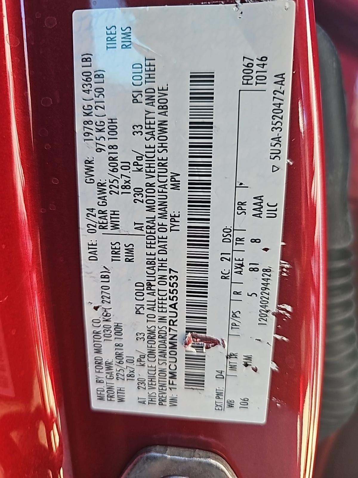 2024 Ford Escape ST-Line FWD