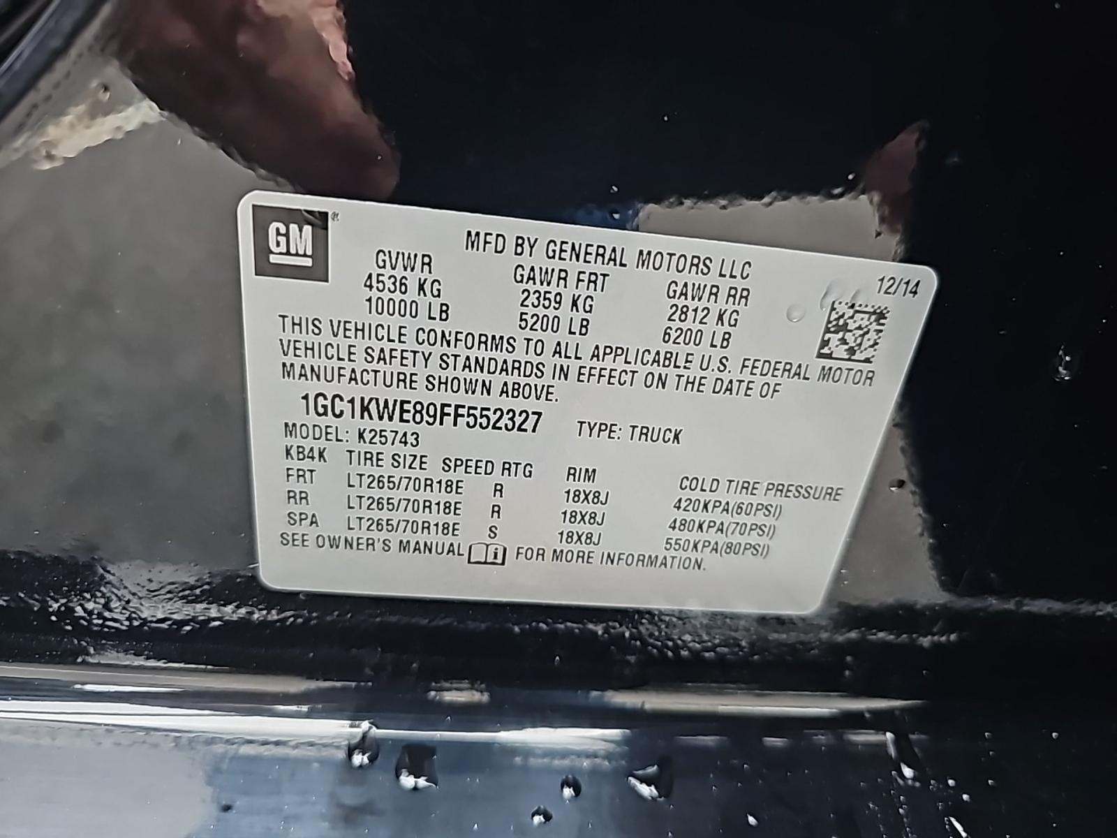 2015 Chevrolet Silverado 2500HD LTZ AWD