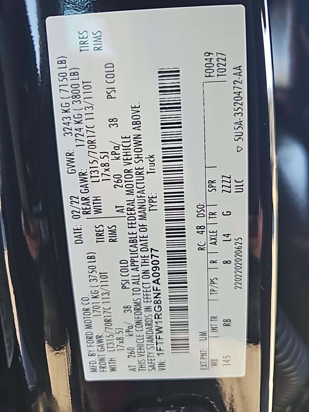 2022 Ford F-150 Raptor AWD