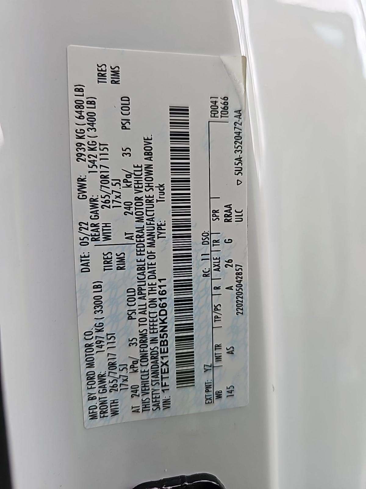 2022 Ford F-150 XL AWD