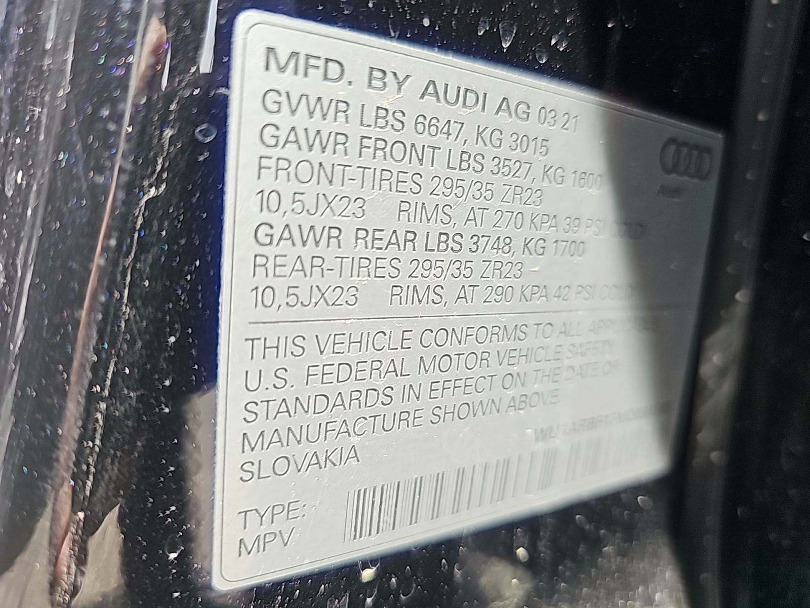 2021 Audi RS Q8 Base AWD