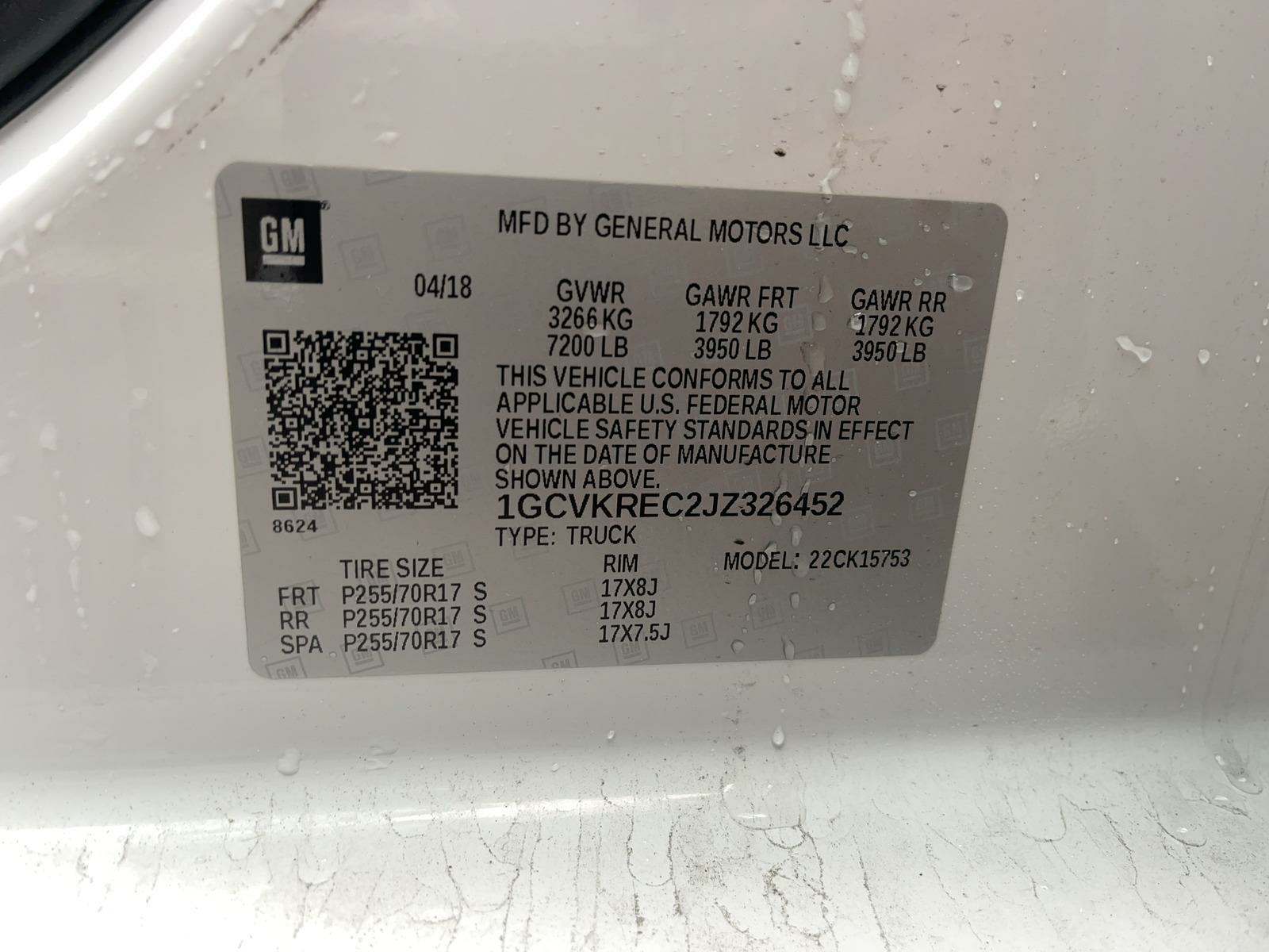 2018 Chevrolet Silverado 1500 LT AWD