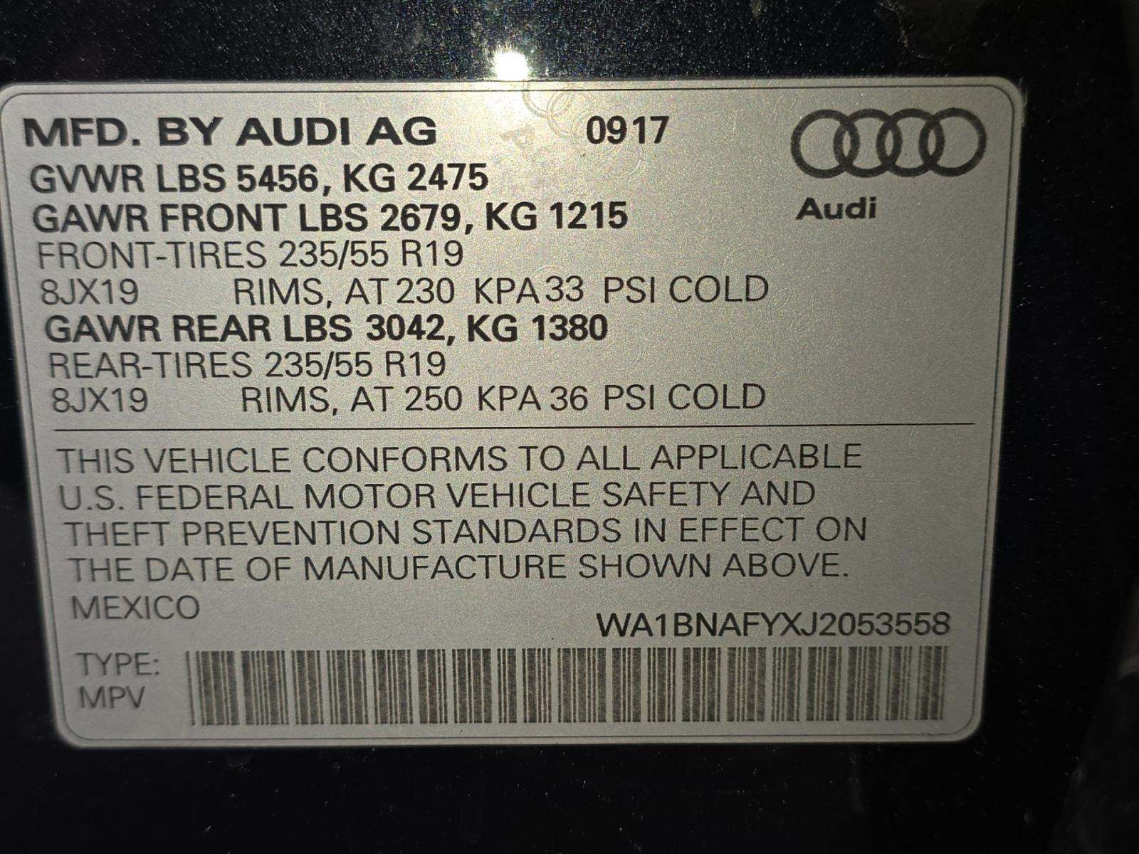 2018 Audi Q5 Premium Plus AWD