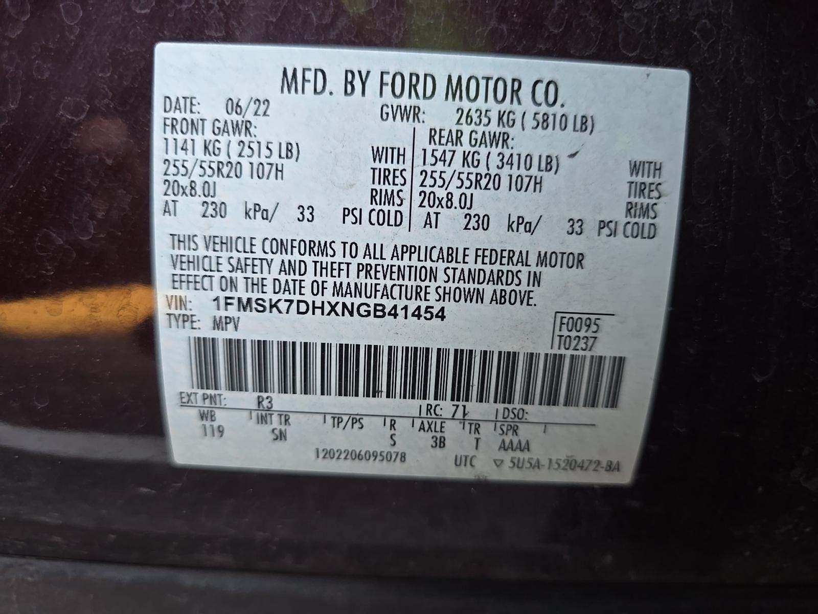 2022 Ford Explorer XLT RWD