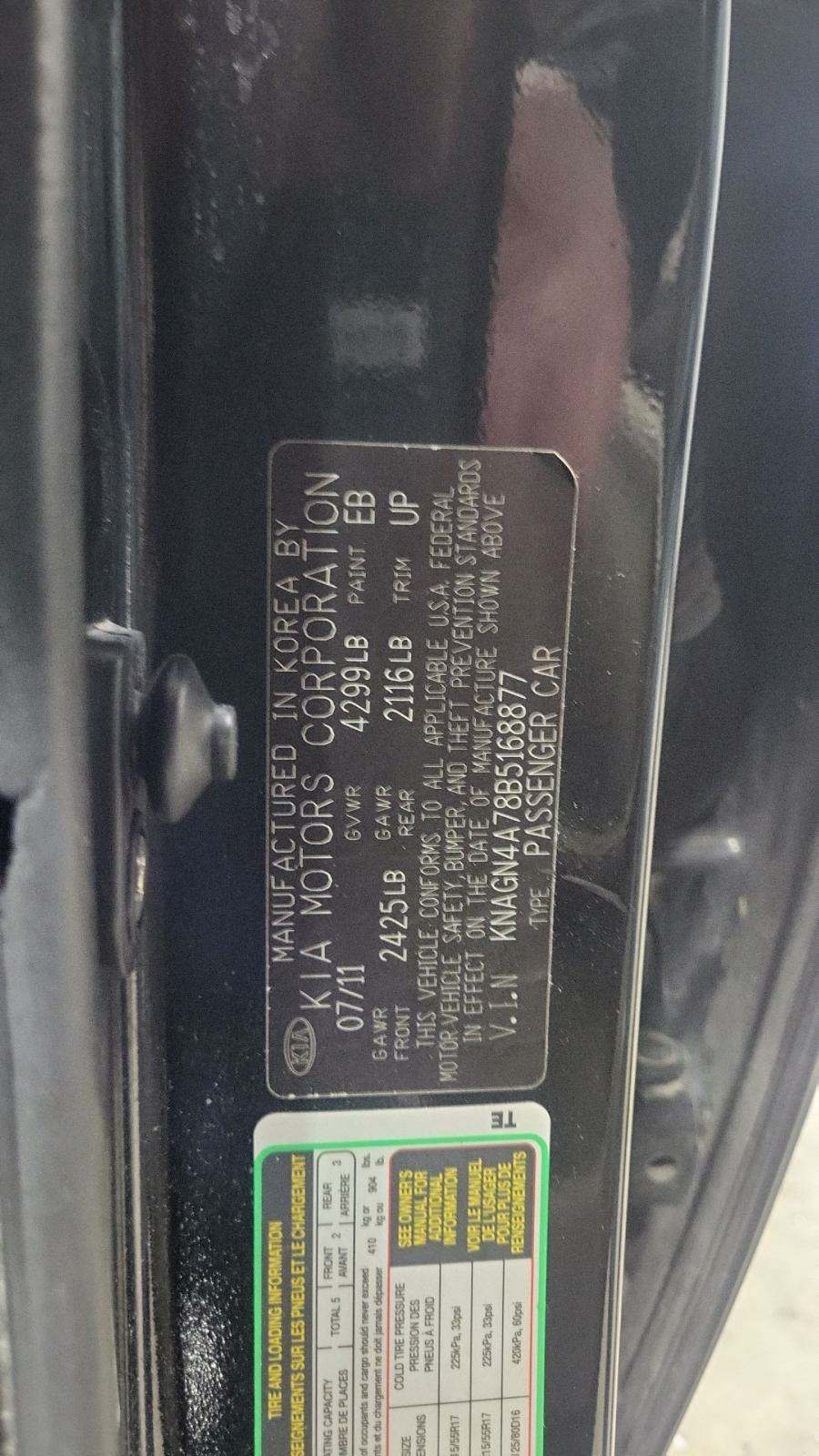 2011 Kia Optima EX FWD