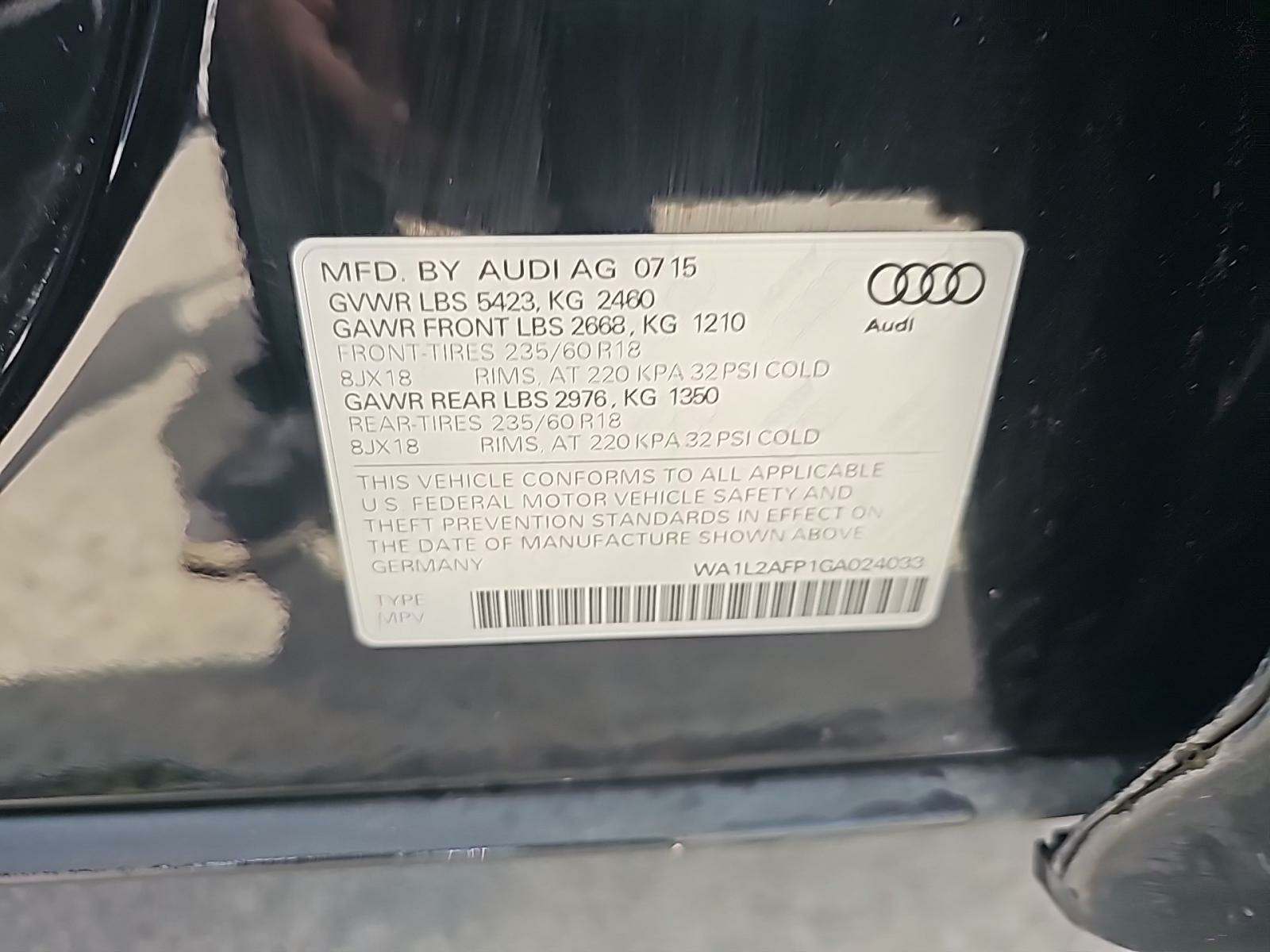 2016 Audi Q5 2.0T Premium Plus AWD