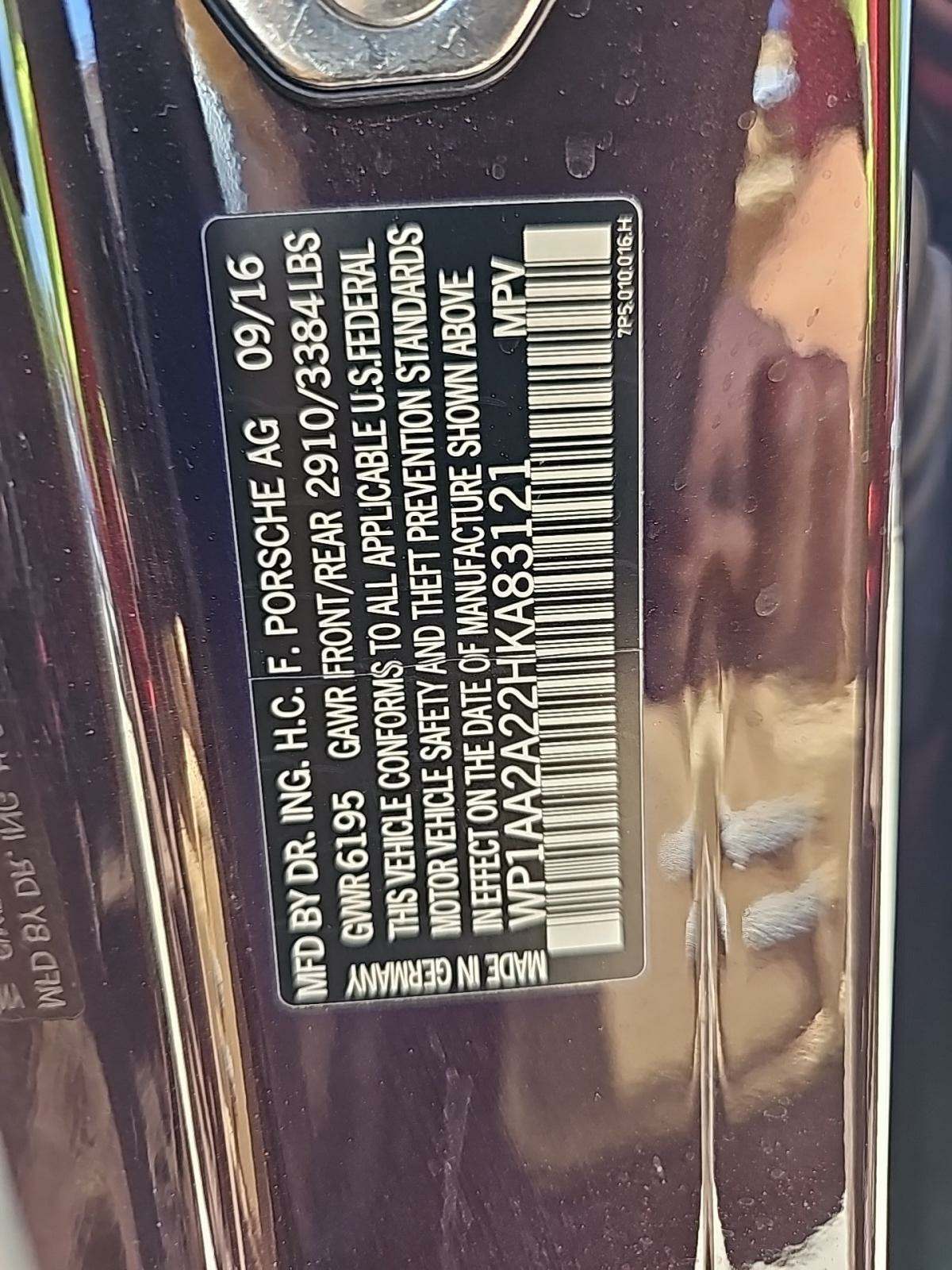 2017 Porsche Cayenne Platinum Edition AWD