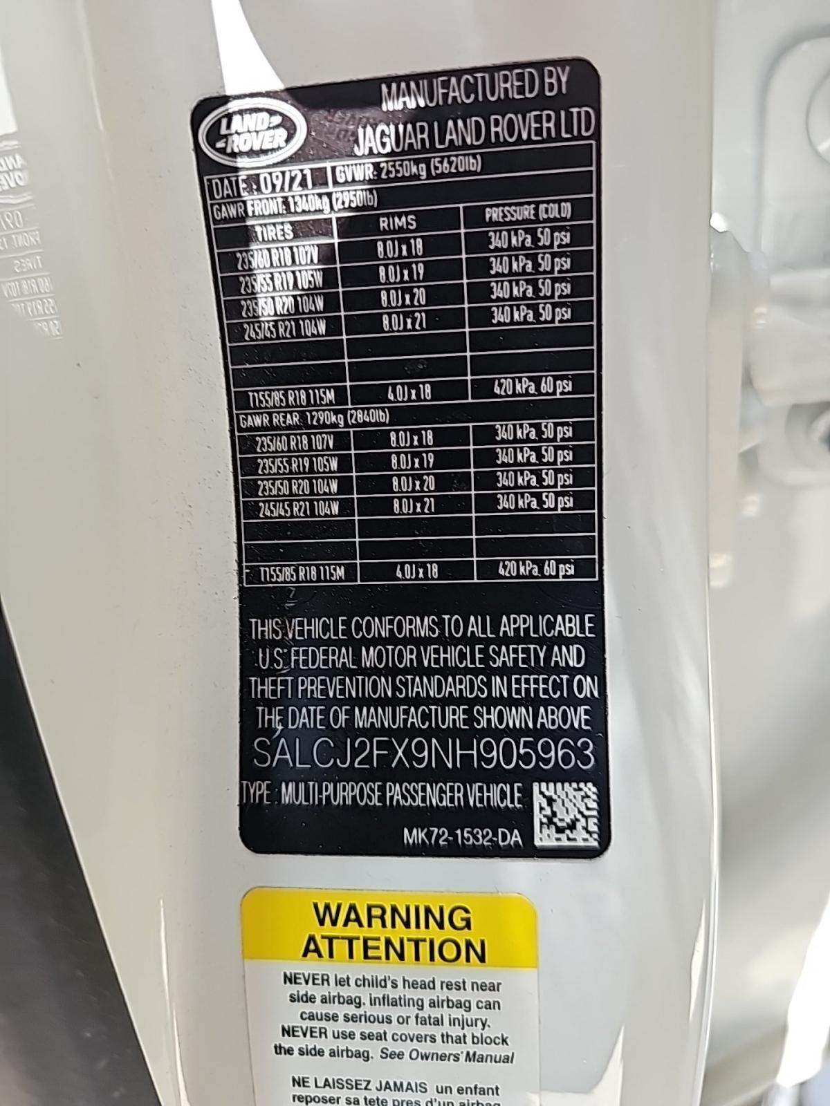 2022 Land Rover Discovery Sport S AWD