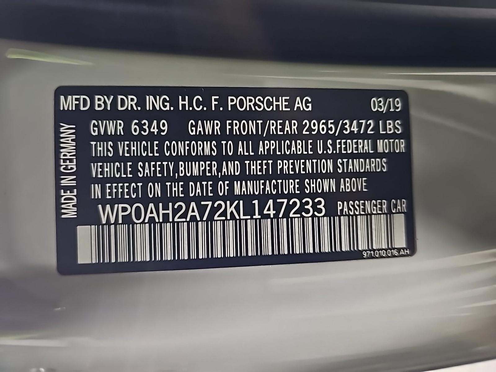 2019 Porsche Panamera E-Hybrid Turbo S AWD