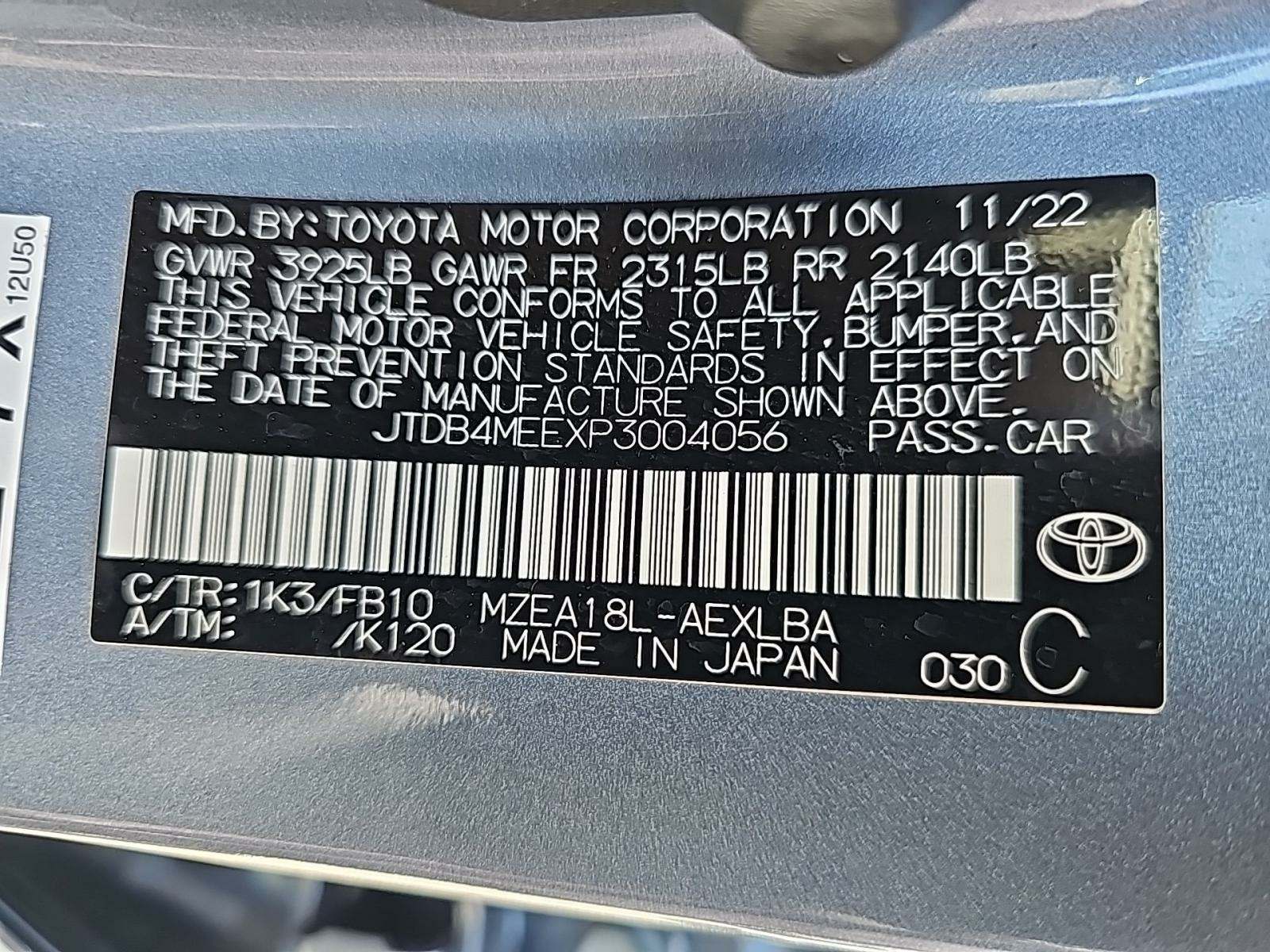 2023 Toyota Corolla LE FWD