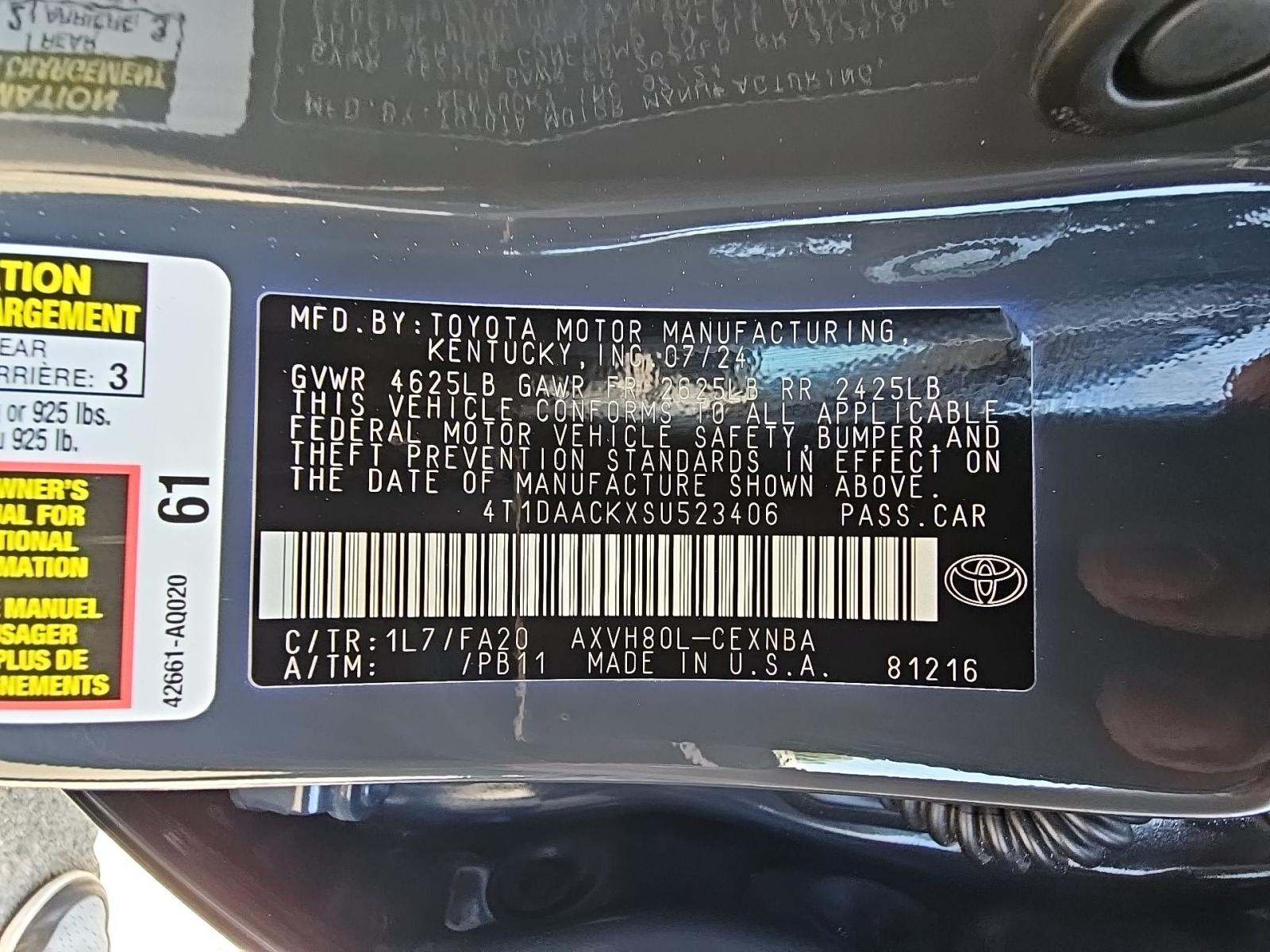 2025 Toyota Camry LE FWD