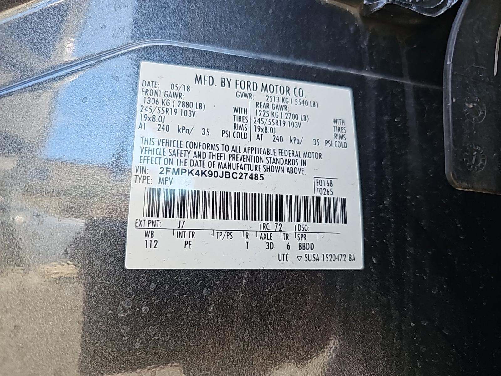 2018 Ford Edge Titanium AWD