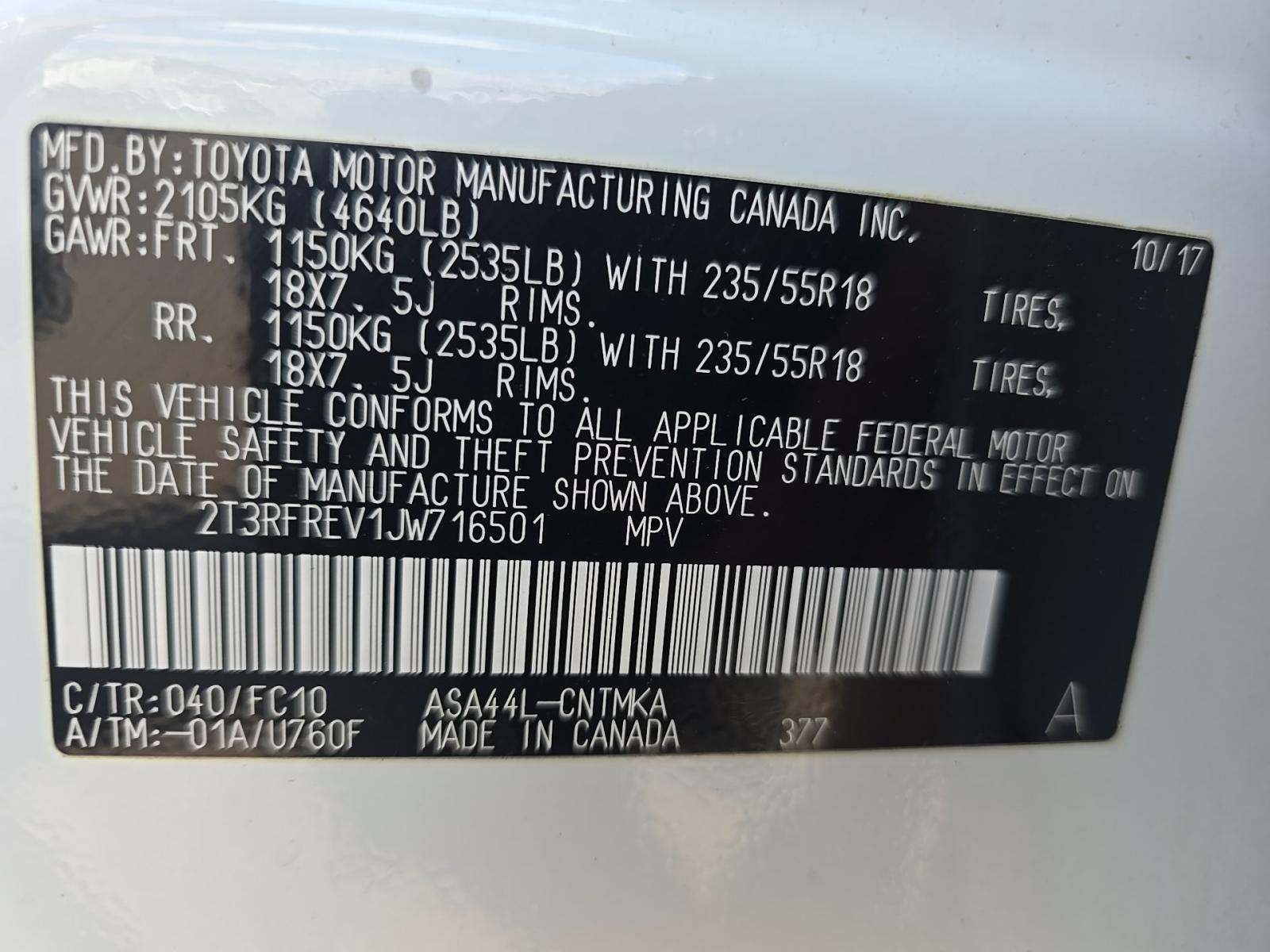 2018 Toyota RAV4 Adventure AWD