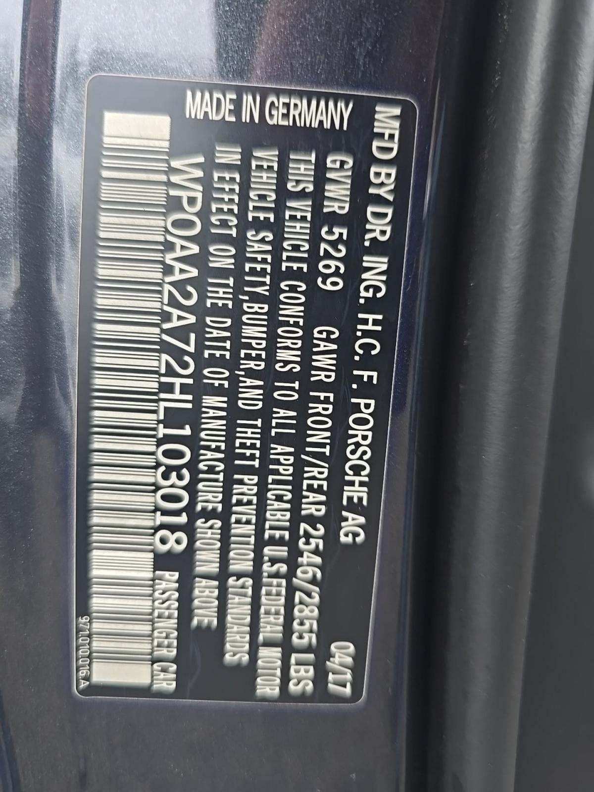 2017 Porsche Panamera Base RWD