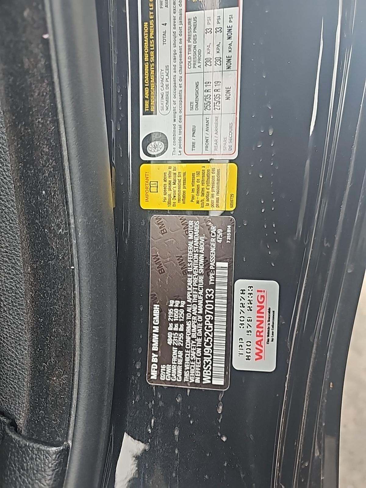 2016 BMW M4 Base RWD