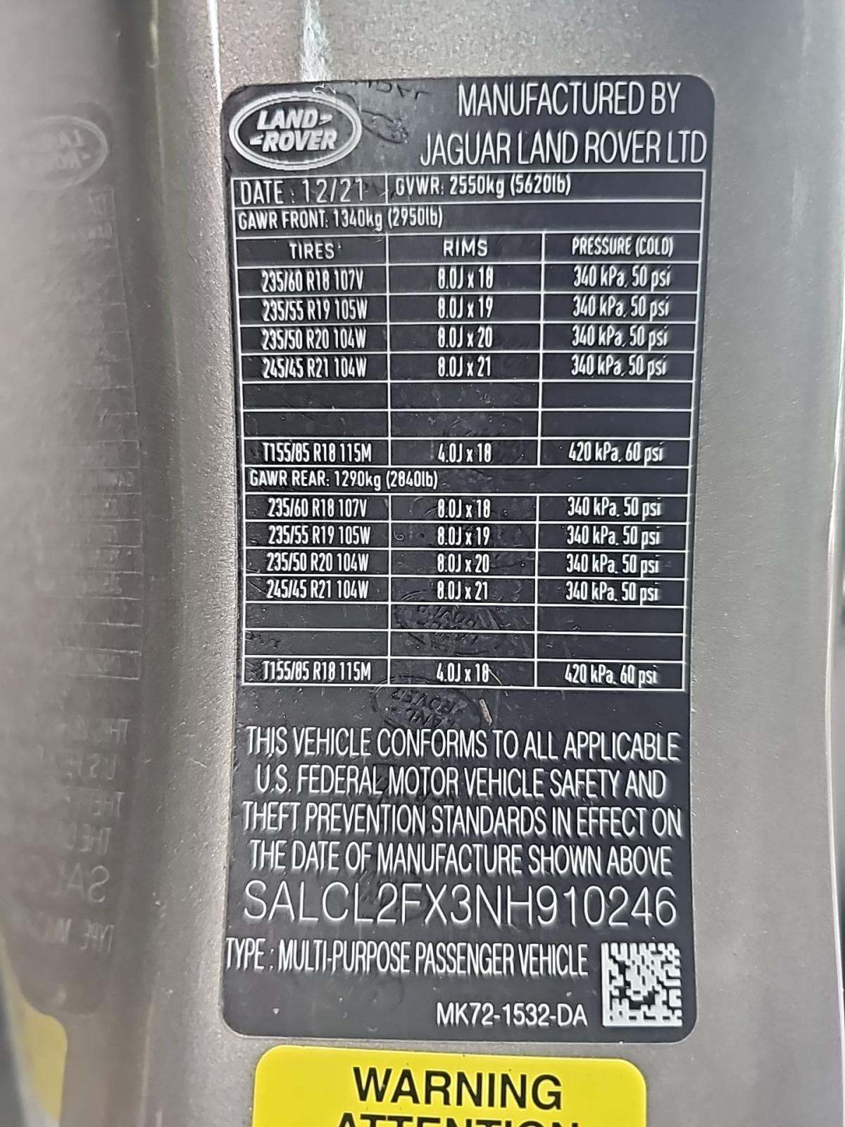 2022 Land Rover Discovery Sport SE R-Dynamic AWD