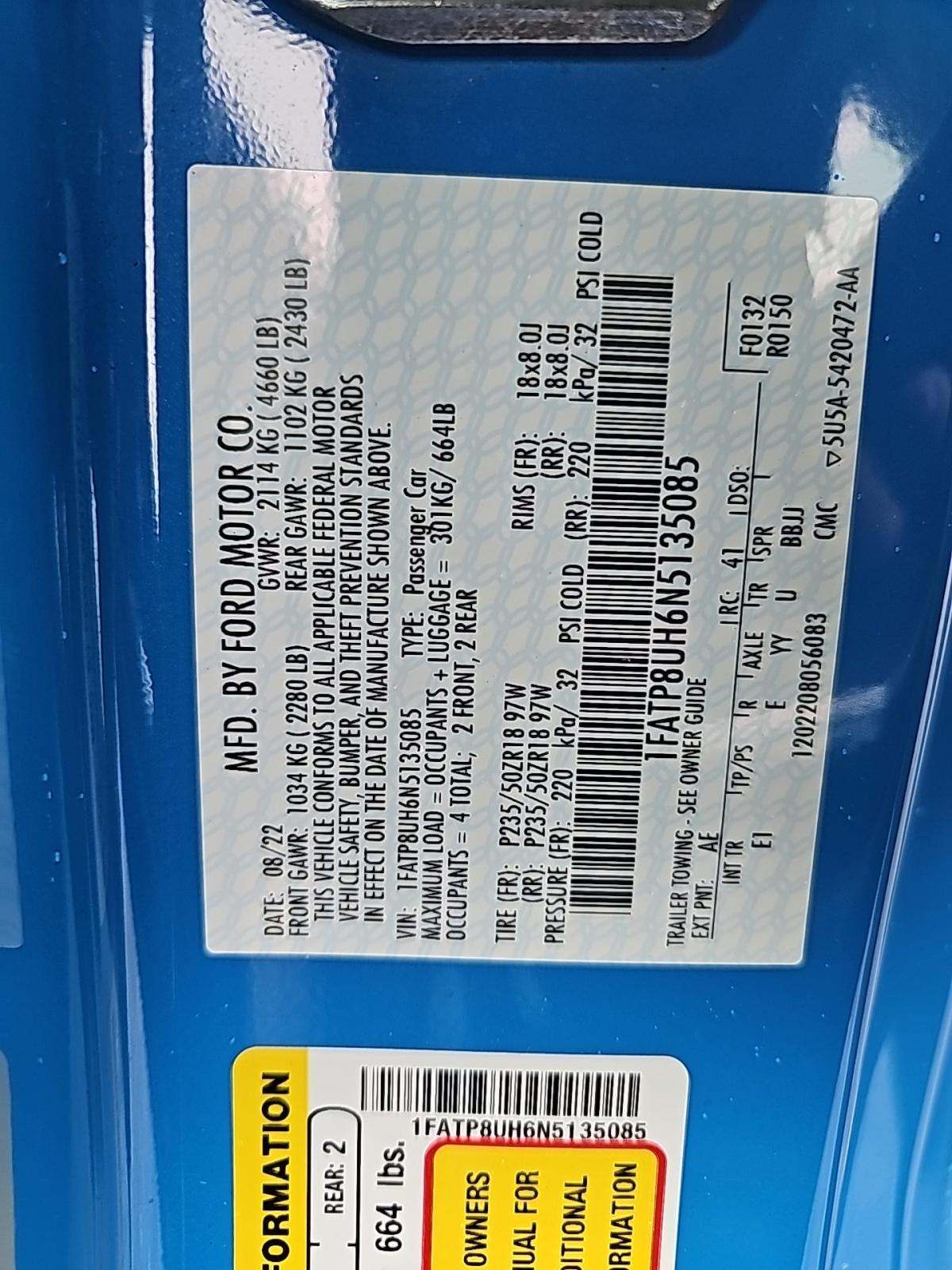 2022 Ford Mustang EcoBoost Premium RWD