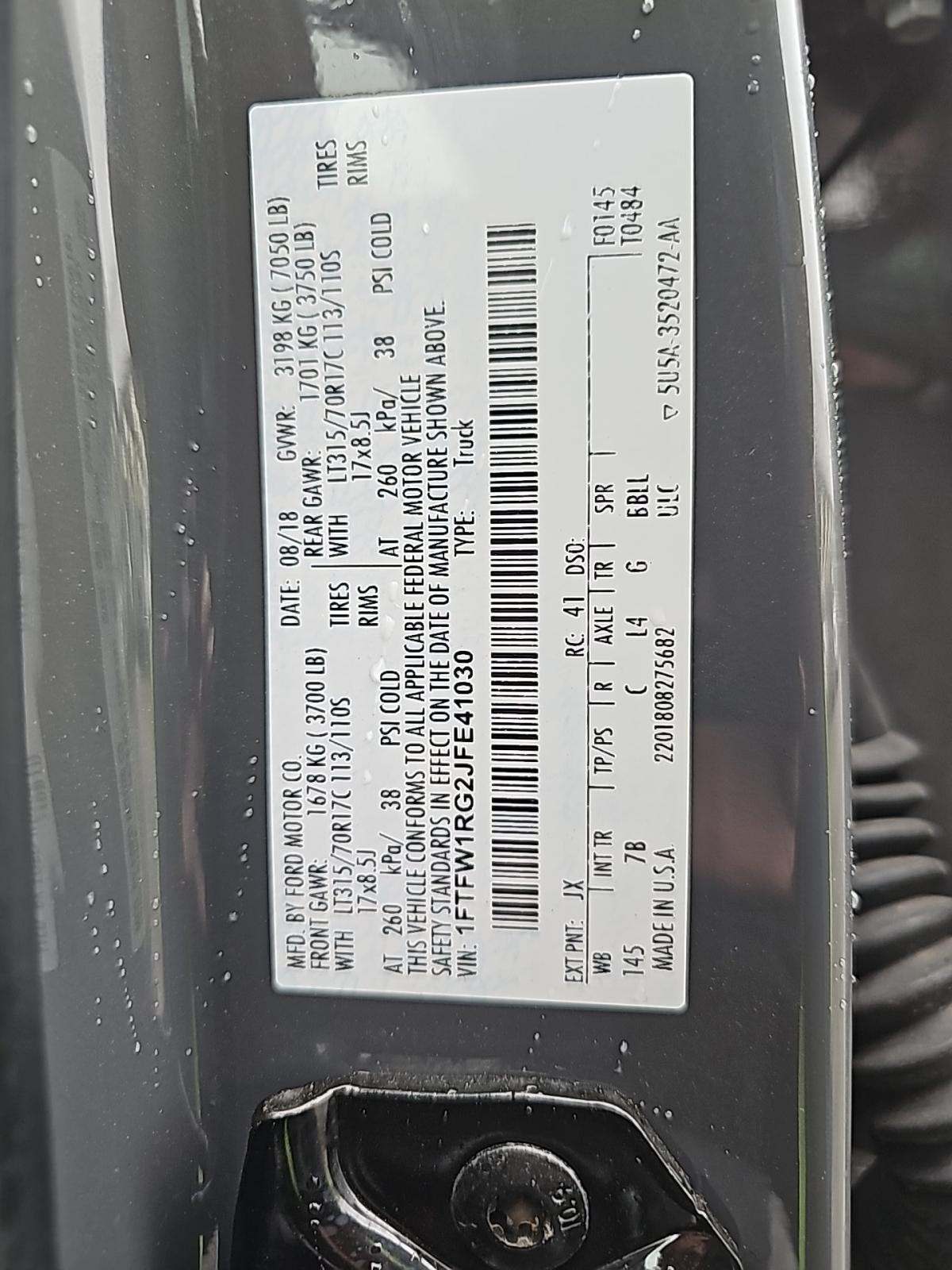 2018 Ford F-150 Raptor AWD