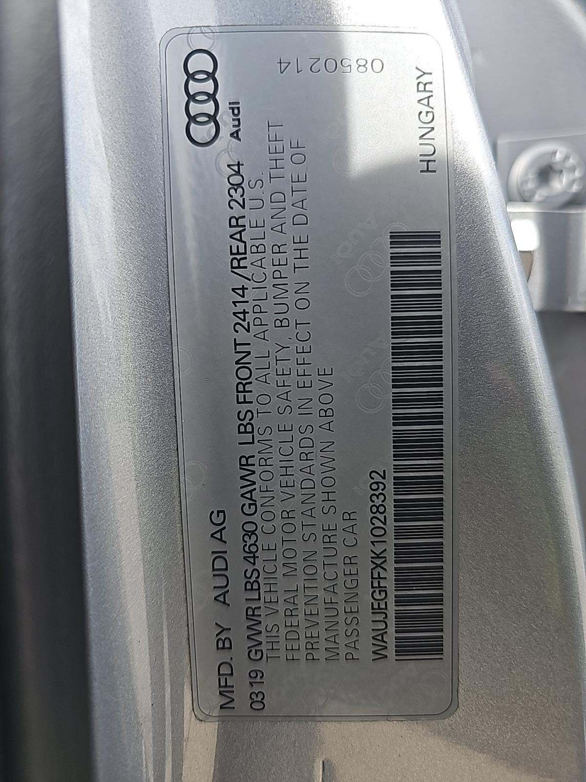 2019 Audi A3 2.0T Premium Plus AWD