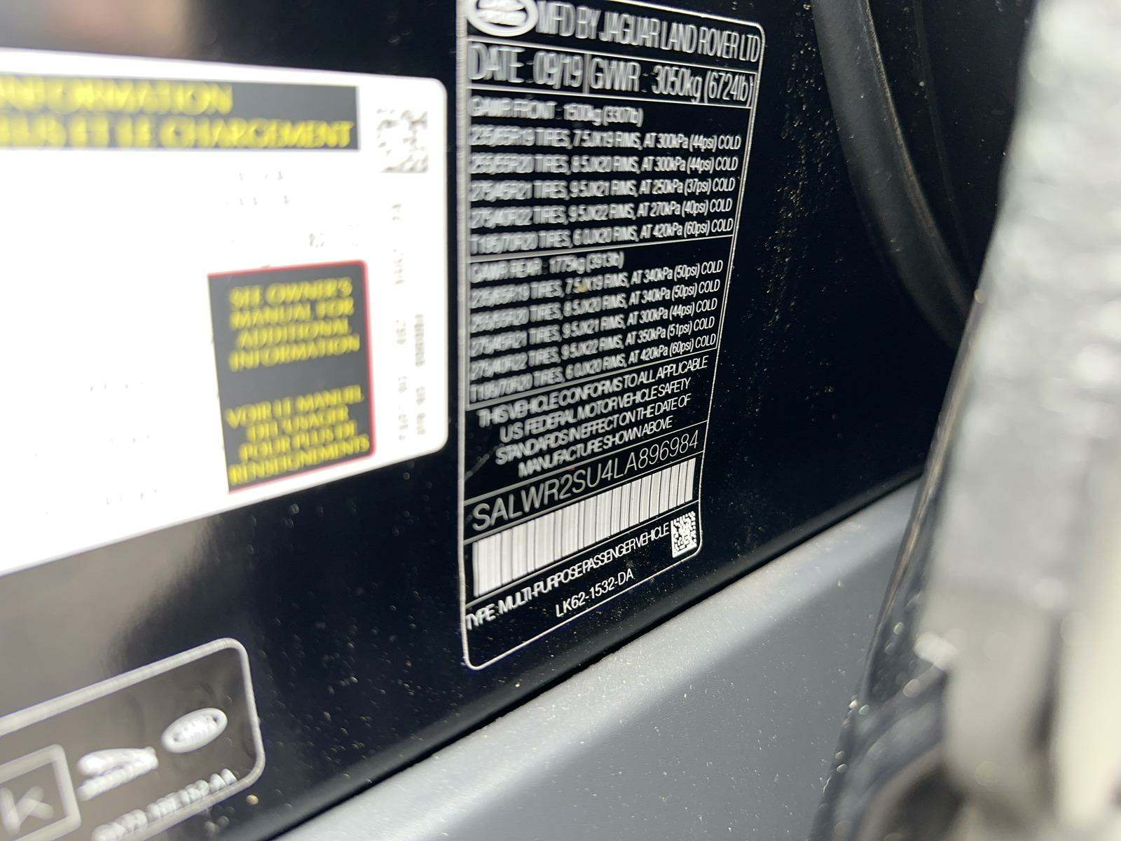 2020 Land Rover Range Rover Sport HSE AWD