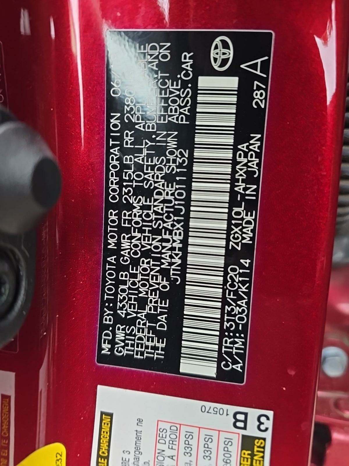 2018 Toyota C-HR XLE FWD