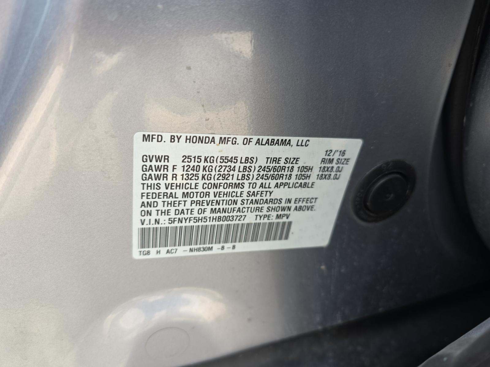 2017 Honda Pilot EX-L FWD