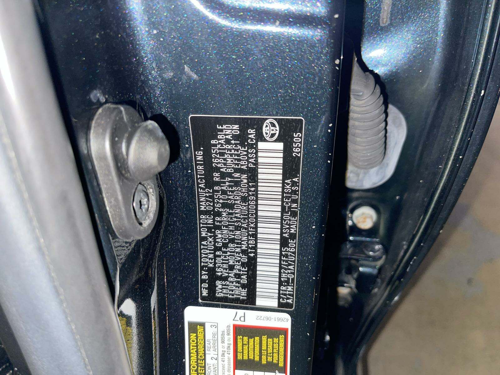 2012 Toyota Camry SE FWD